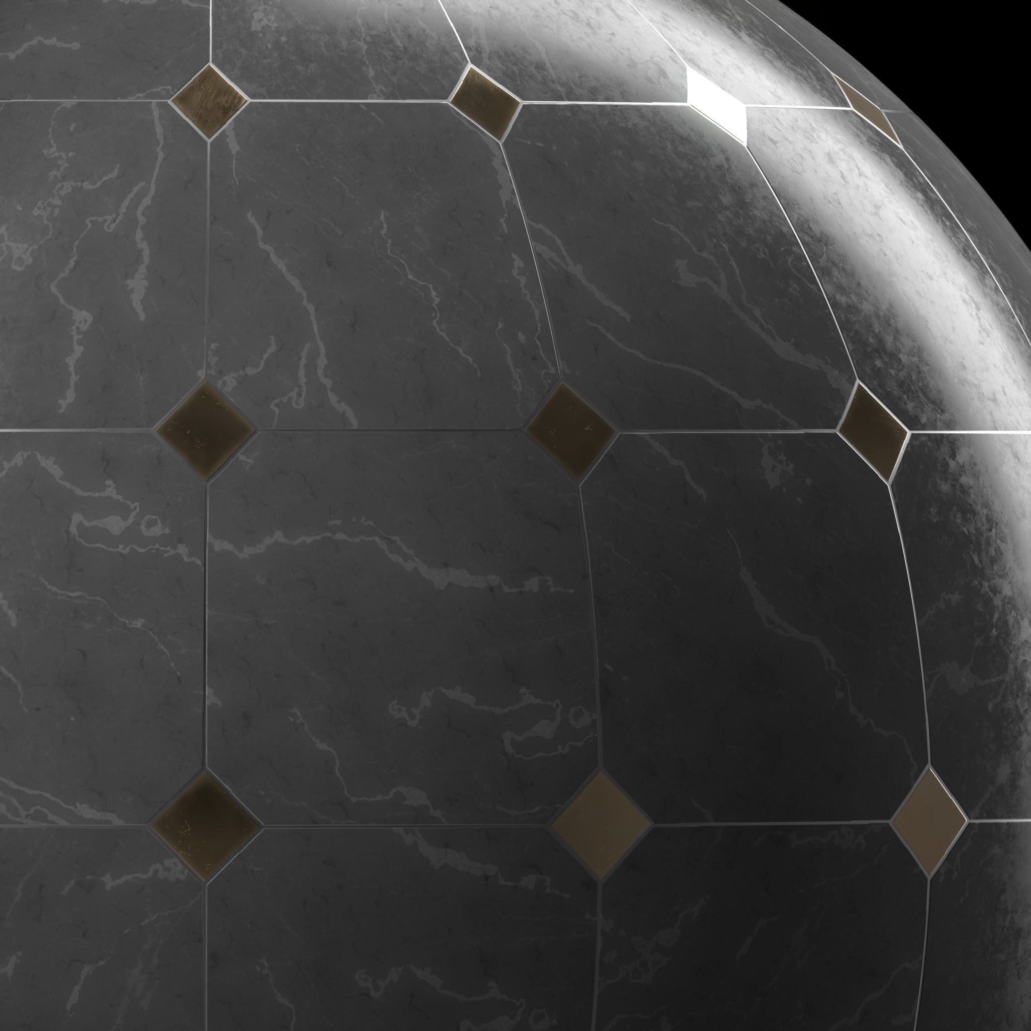 Marble Tile Materials 7- Mix by Metal TIle Pbr 4k Seamless Low-poly 3D model_2