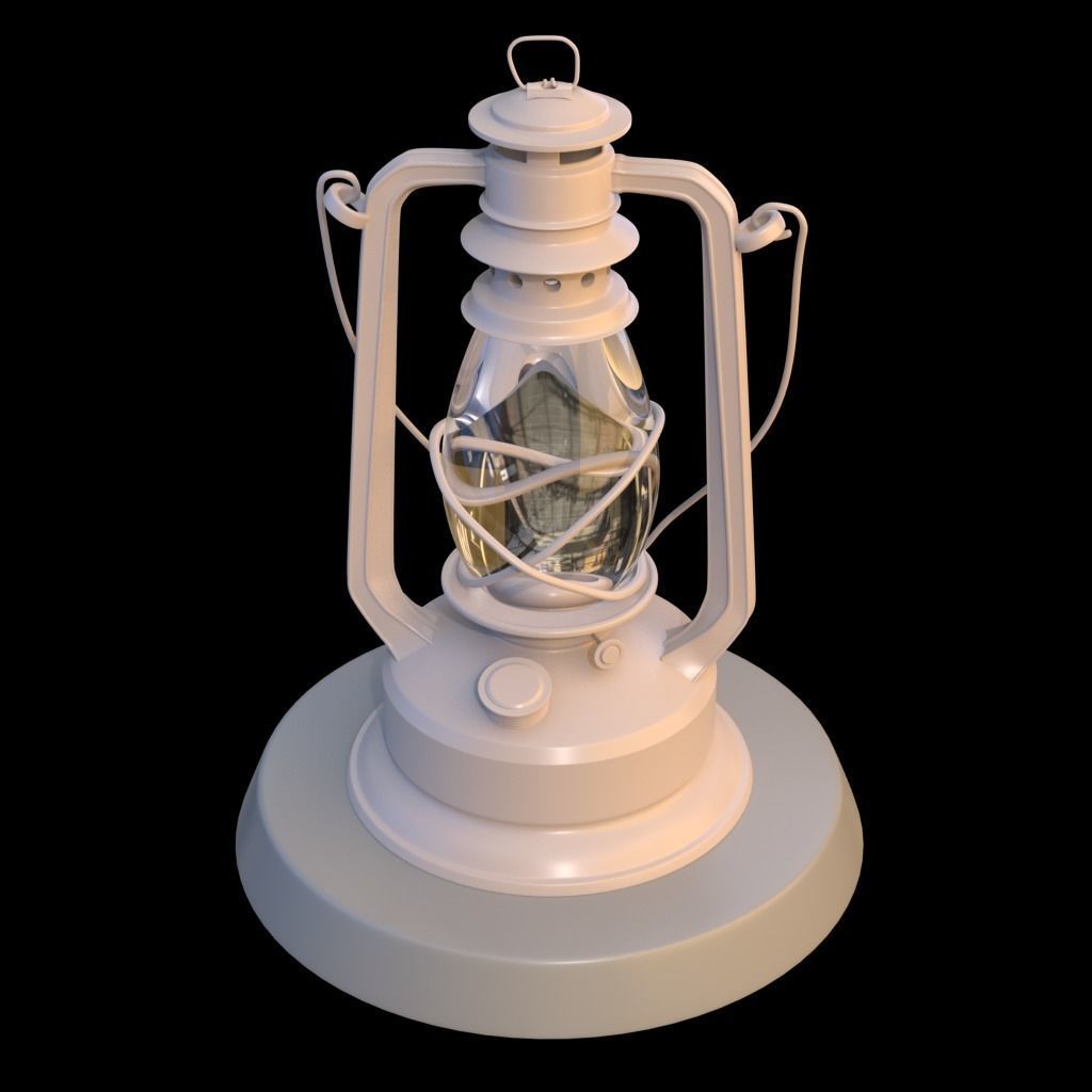 oil lamp 3d model 3D model_2