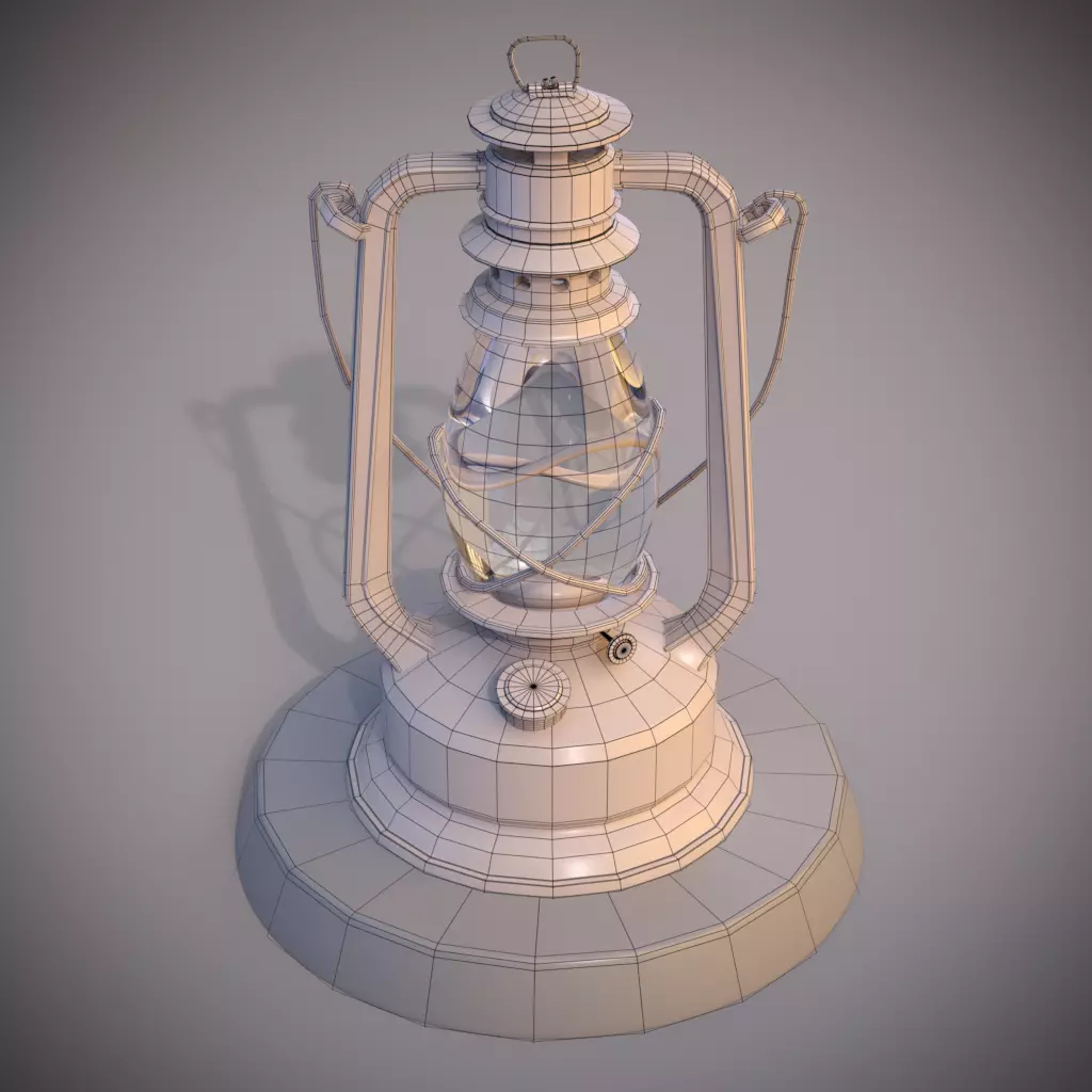 oil lamp 3d model 3D model_0