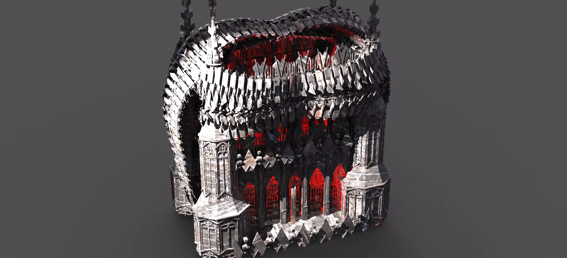 Scull Spine cathedral 2 3D model_0