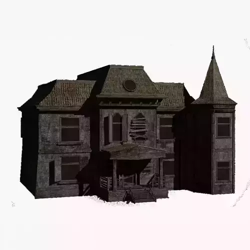 Abandoned old house - realistic low poly