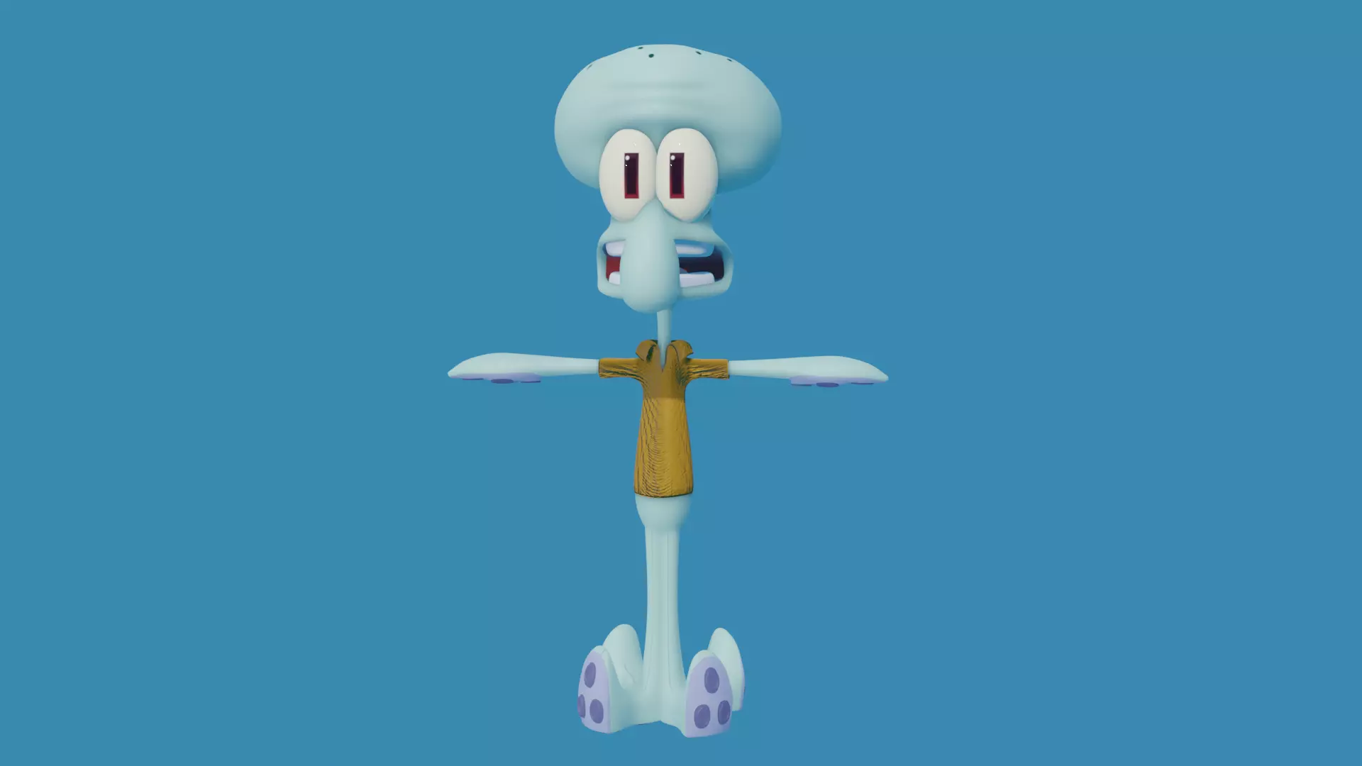 Squidward Tentacles 3D model_0