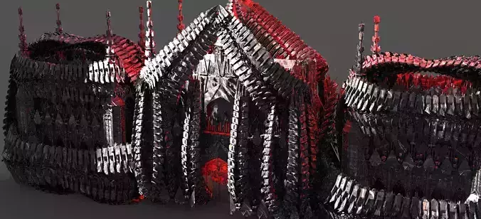 Horror Dark Spine Cathedral 3 versions 