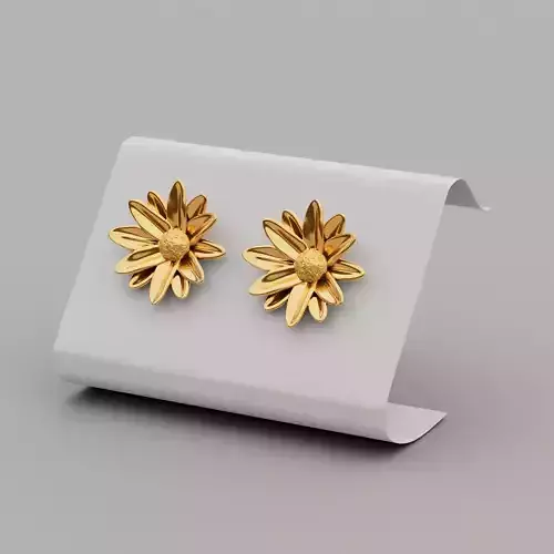 3D Flower Earing Fasion Jewelry Printable Model