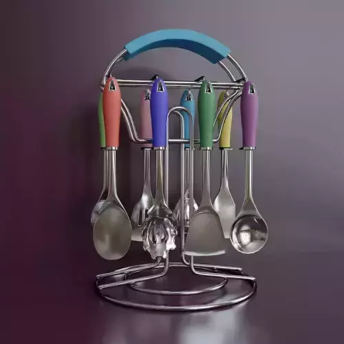 Set of kitchen utensils 2 3D model