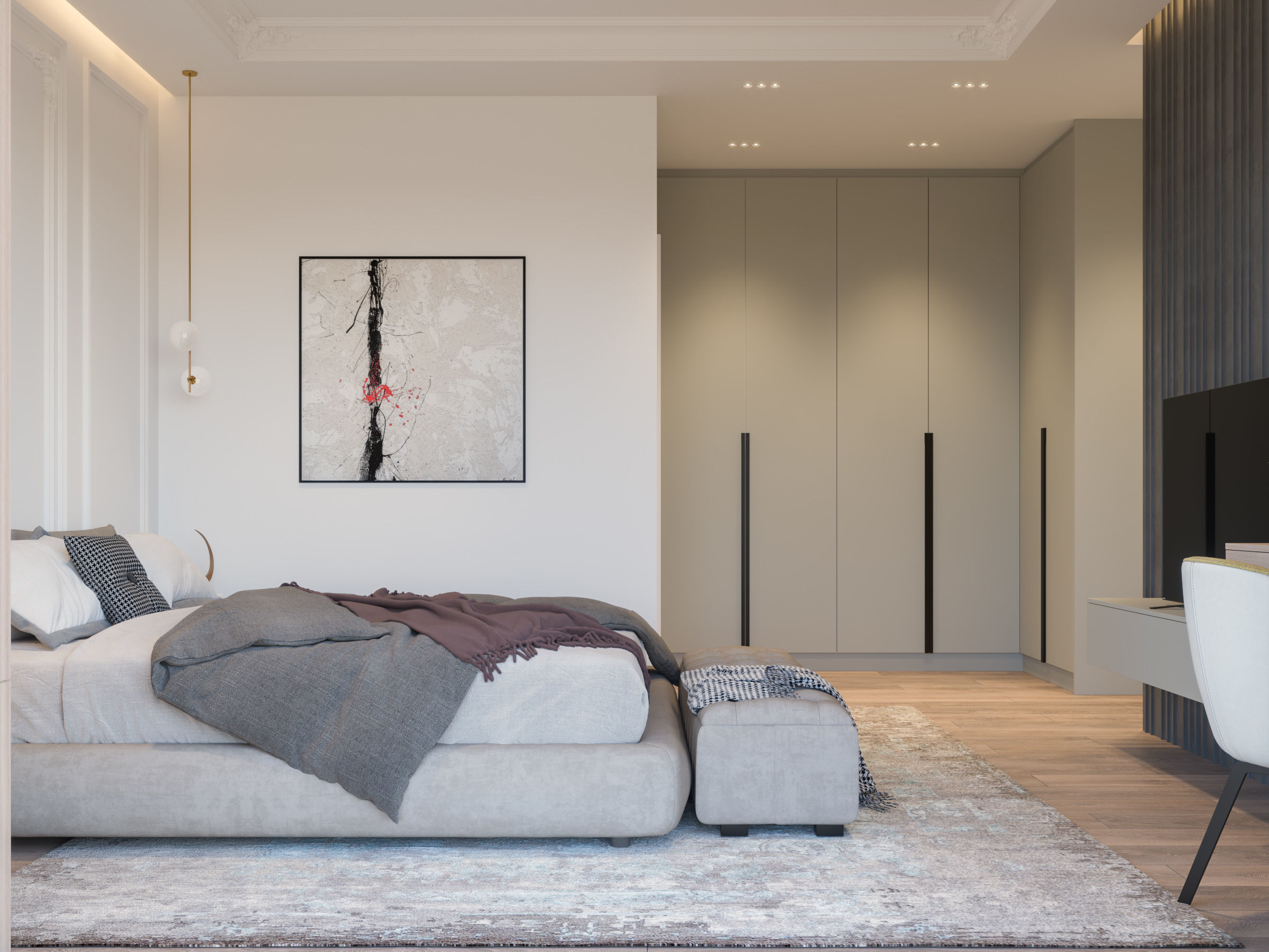 Bedroom design 3D model_1