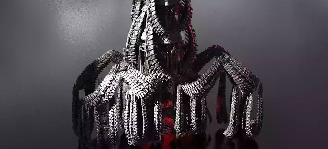 Horror Dark Spine Arch Cathedral Kit bash 2 3D model