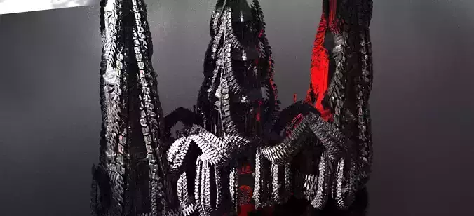 Horror Dark Spine Arch Cathedral Kitbash 3 