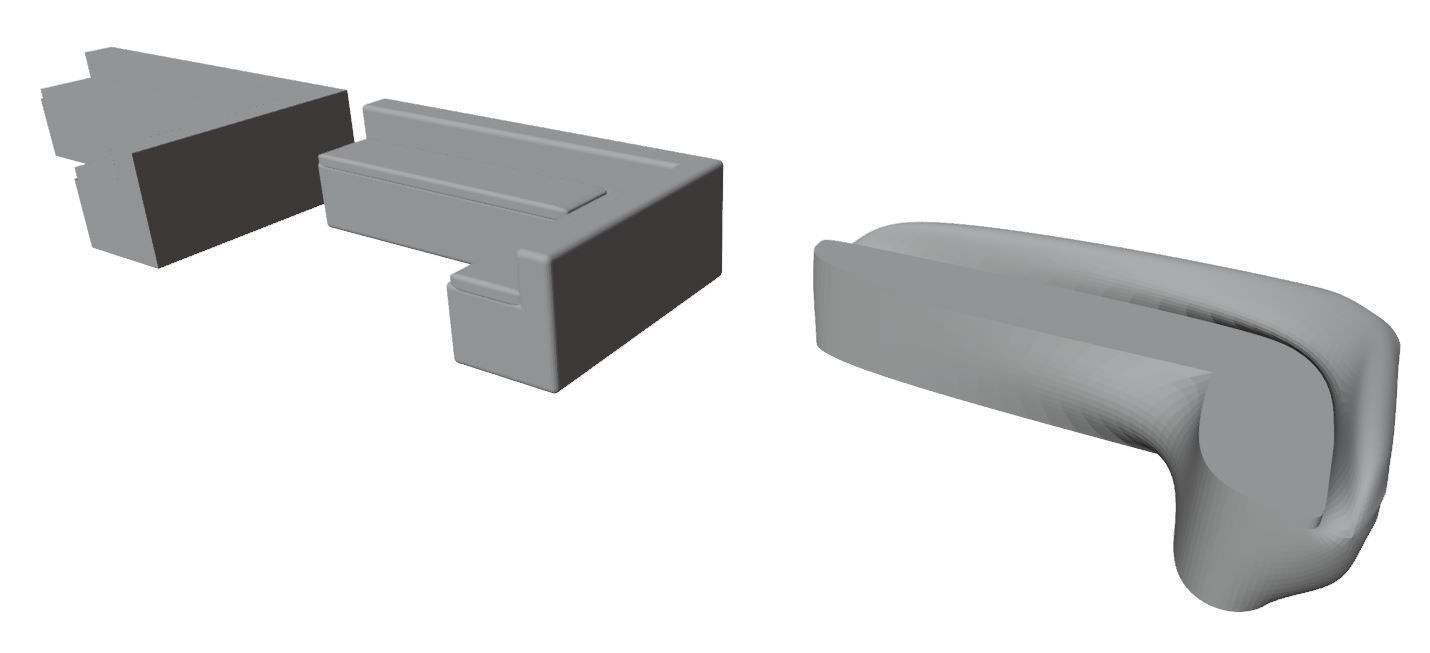 3D 3x Set Sofa Couch Low Poly normal abstract Low-poly 3D model_20