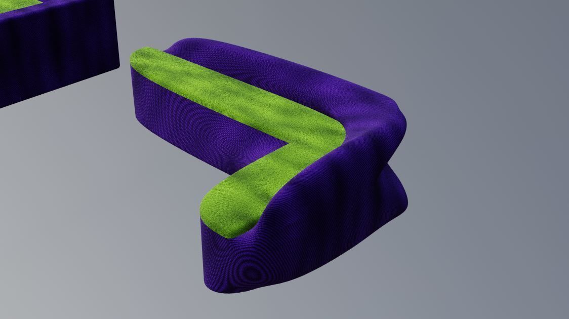 3D 3x Set Sofa Couch Low Poly normal abstract Low-poly 3D model_3