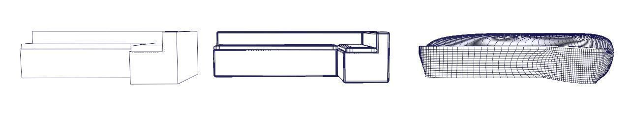 3D 3x Set Sofa Couch Low Poly normal abstract Low-poly 3D model_25