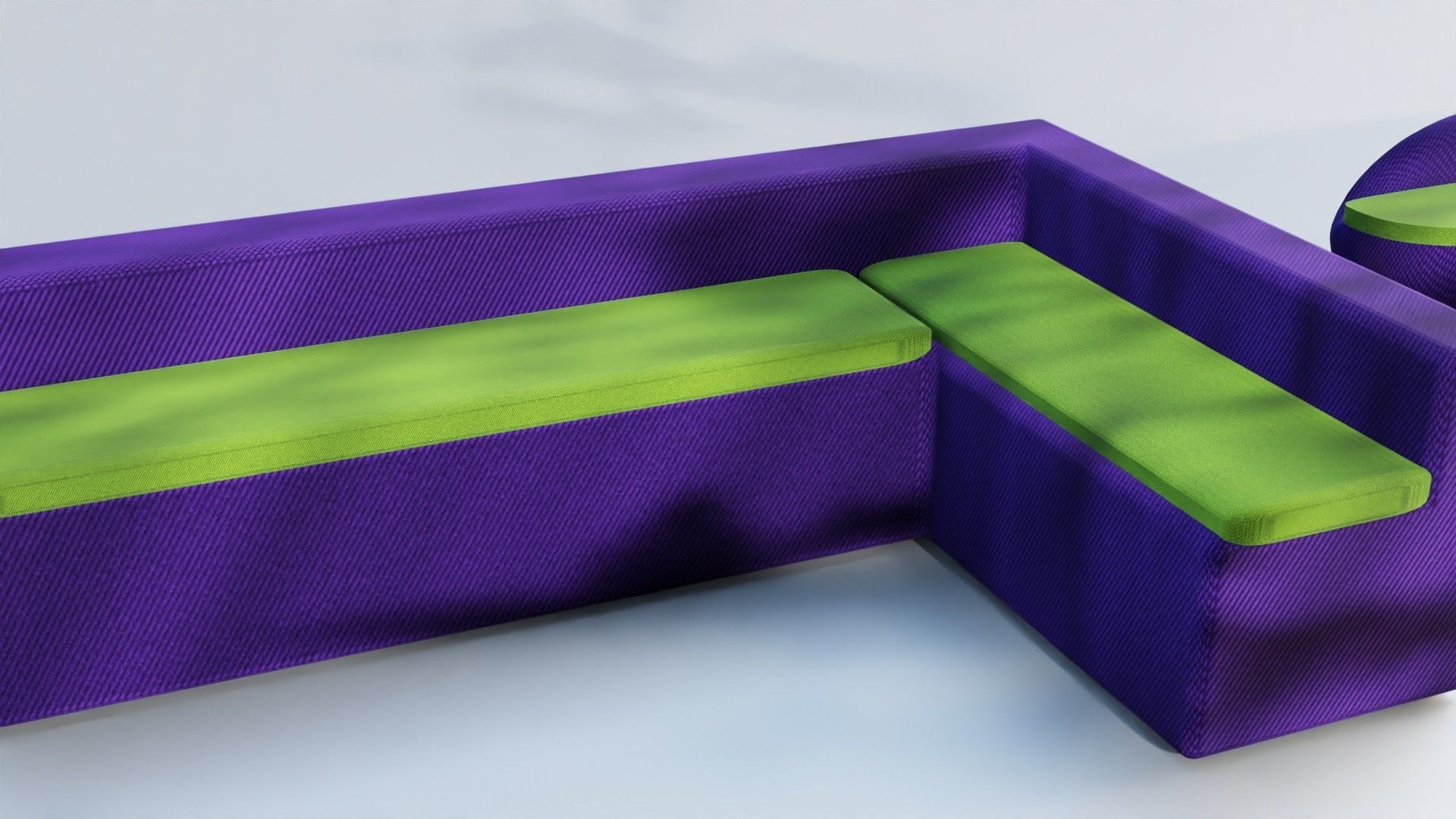 3D 3x Set Sofa Couch Low Poly normal abstract Low-poly 3D model_1