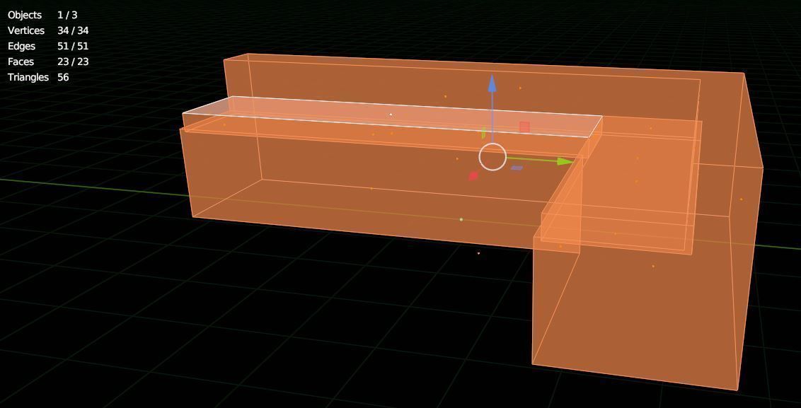 3D 3x Set Sofa Couch Low Poly normal abstract Low-poly 3D model_30