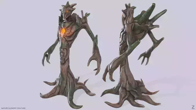 Nature Element Creature Low-poly 3D model