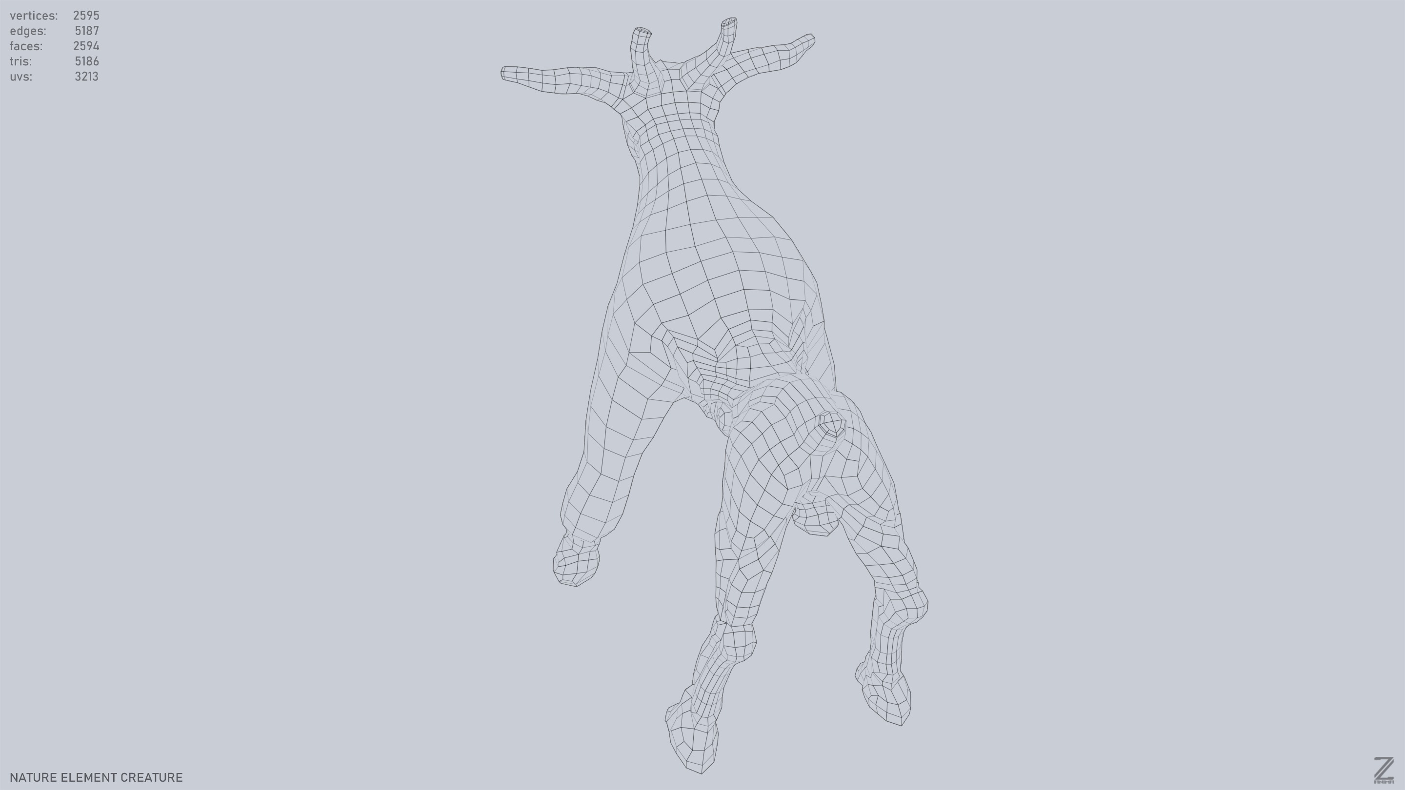 Nature Element Creature Low-poly 3D model_13