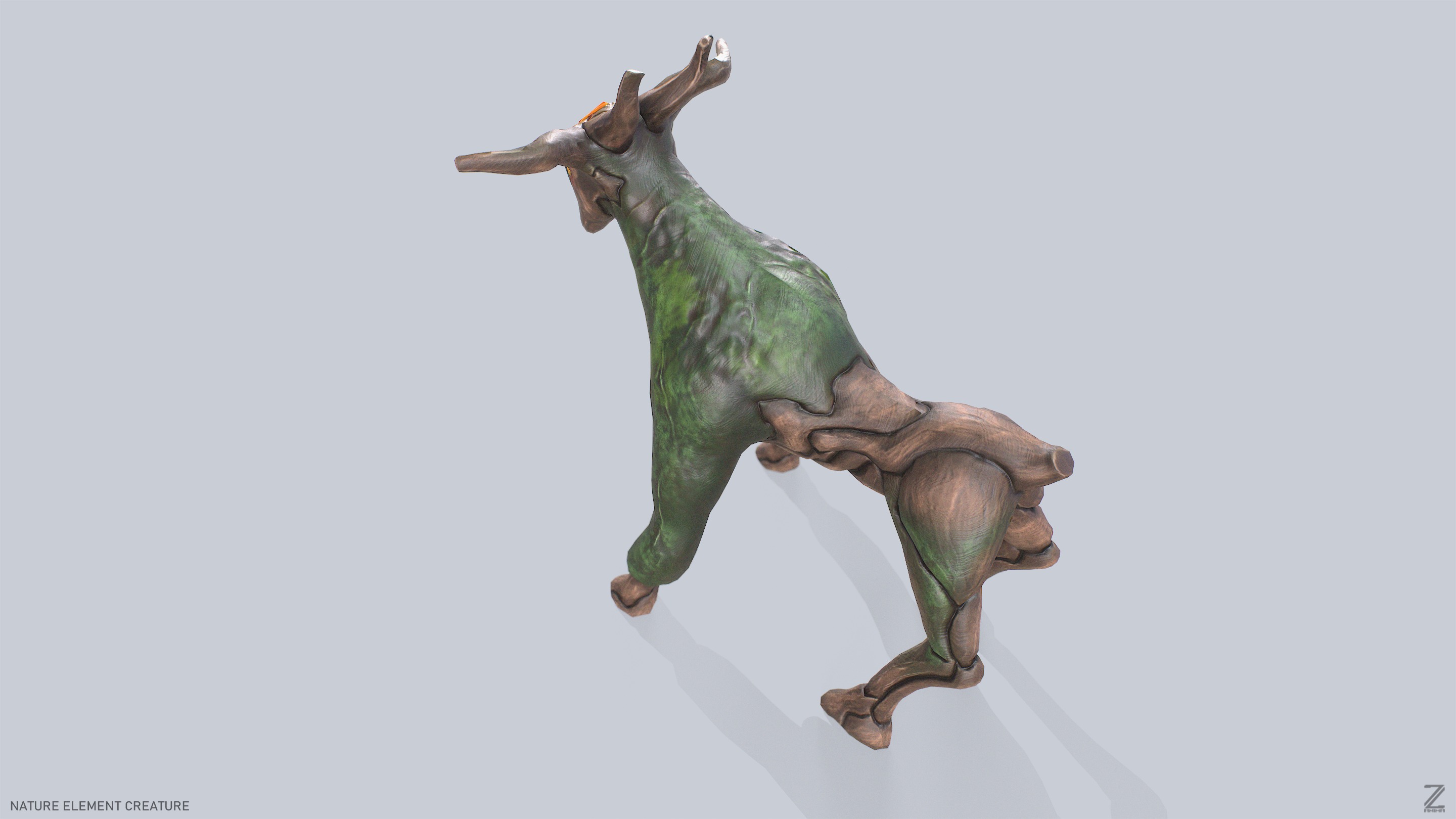 Nature Element Creature Low-poly 3D model_2