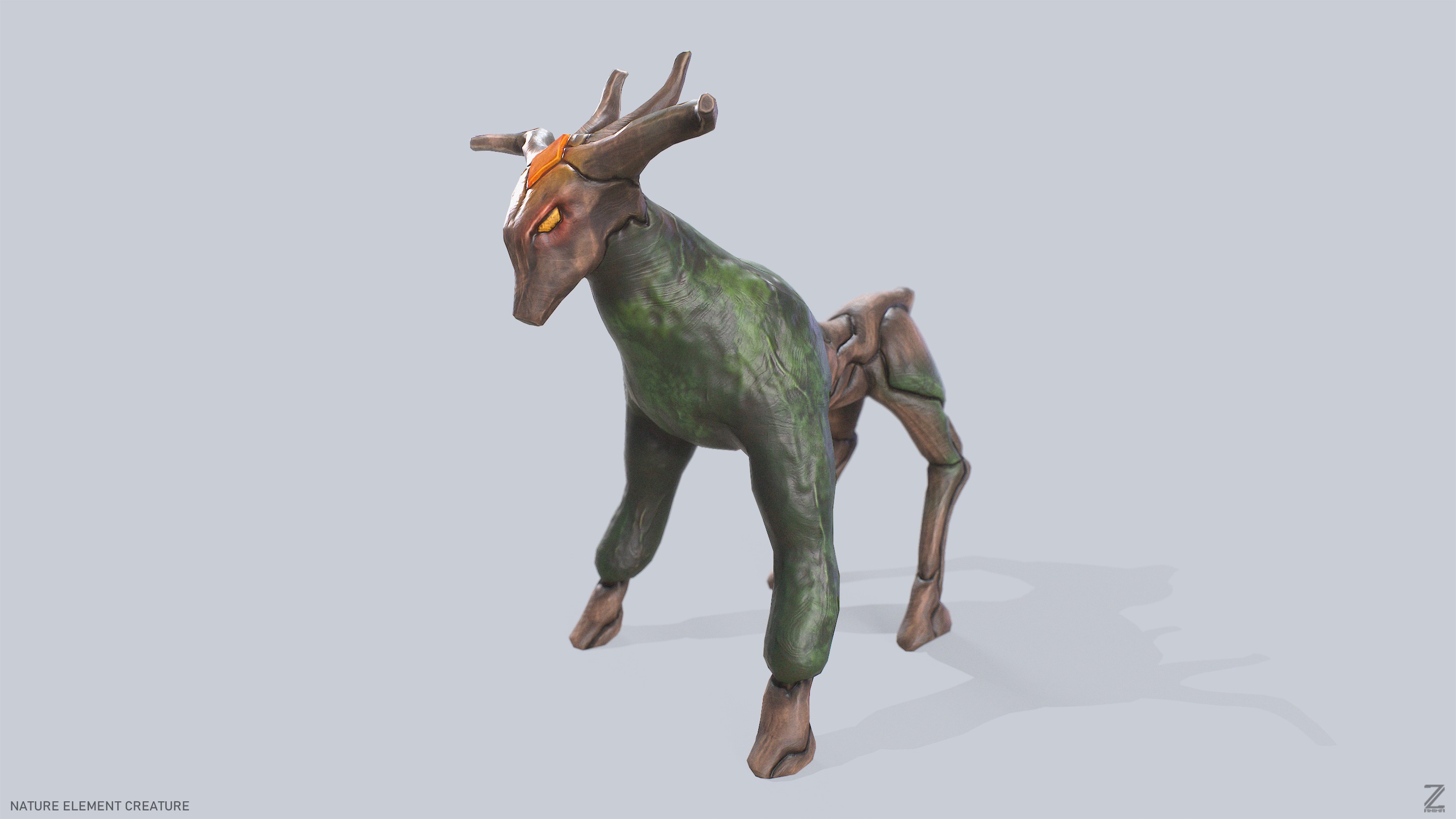 Nature Element Creature Low-poly 3D model_4