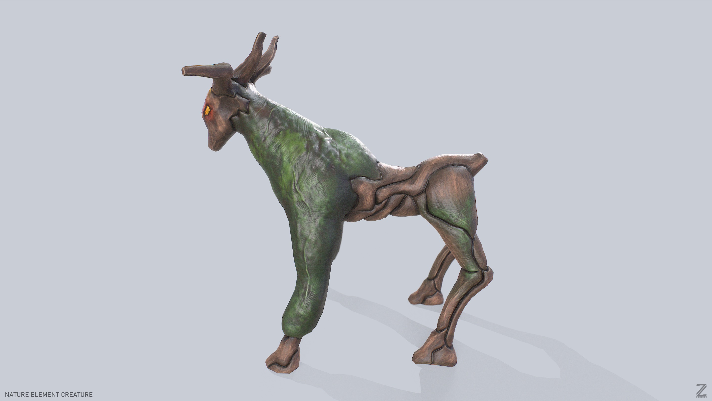 Nature Element Creature Low-poly 3D model_6