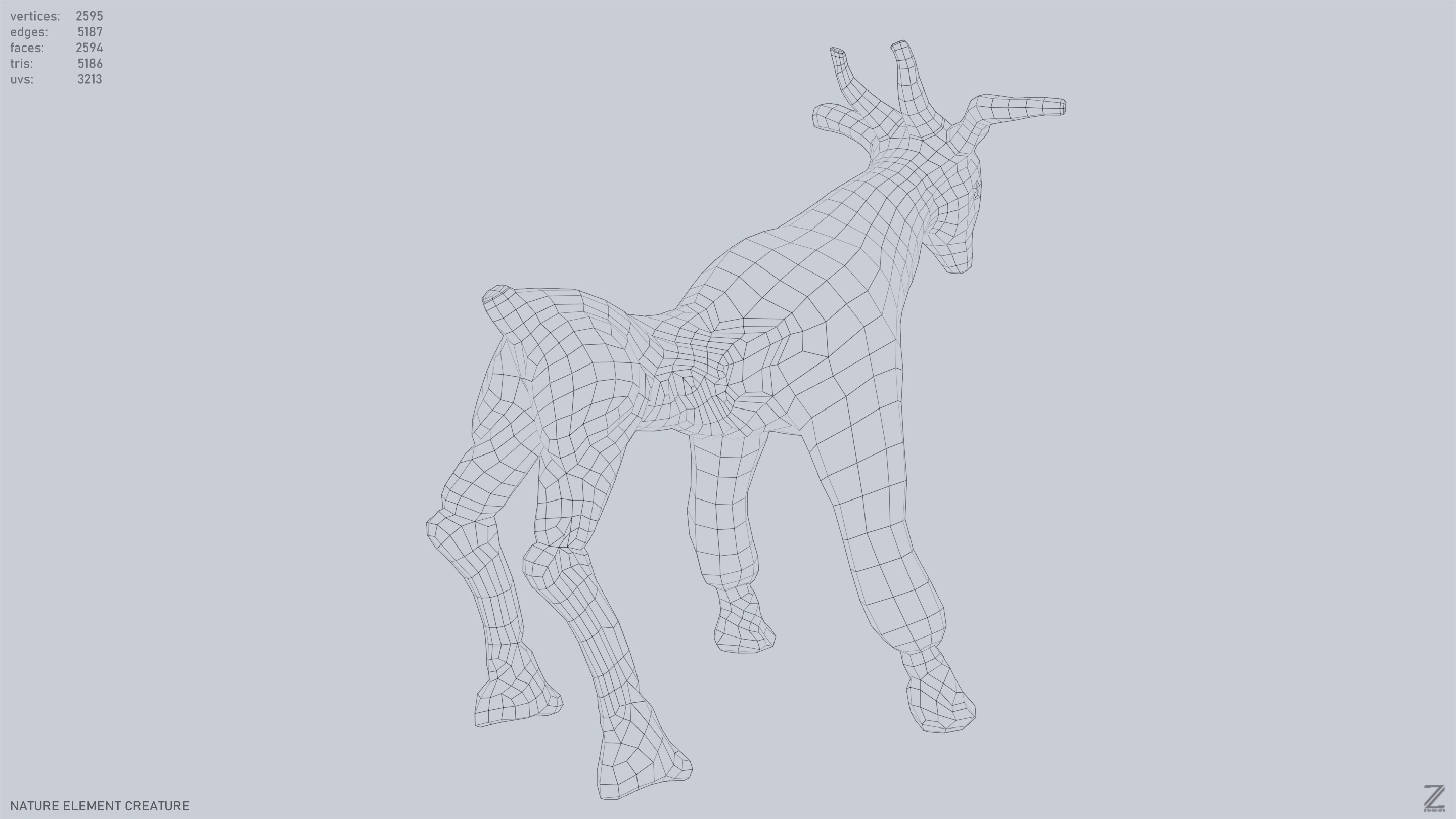 Nature Element Creature Low-poly 3D model_14