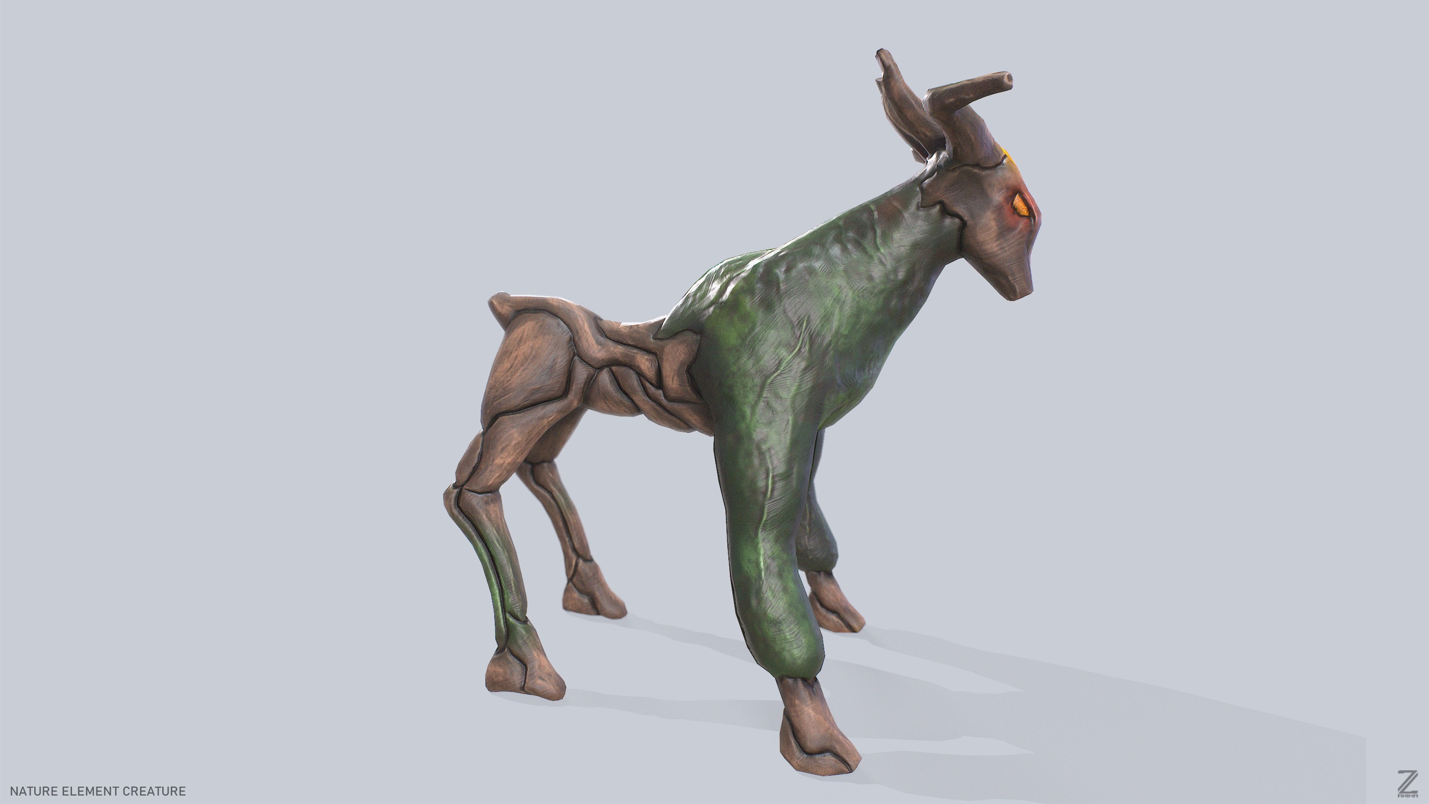 Nature Element Creature Low-poly 3D model_8
