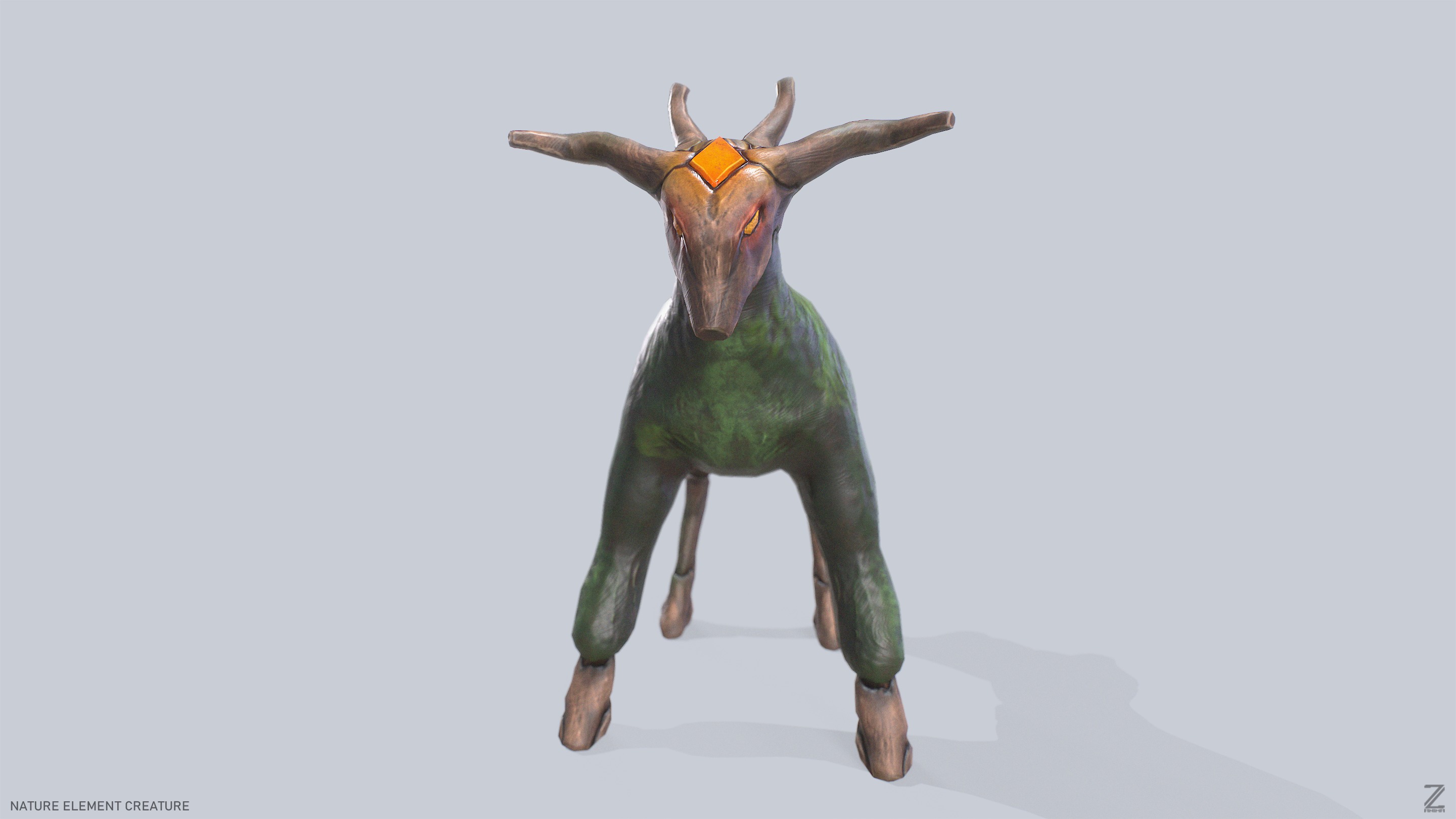 Nature Element Creature Low-poly 3D model_9