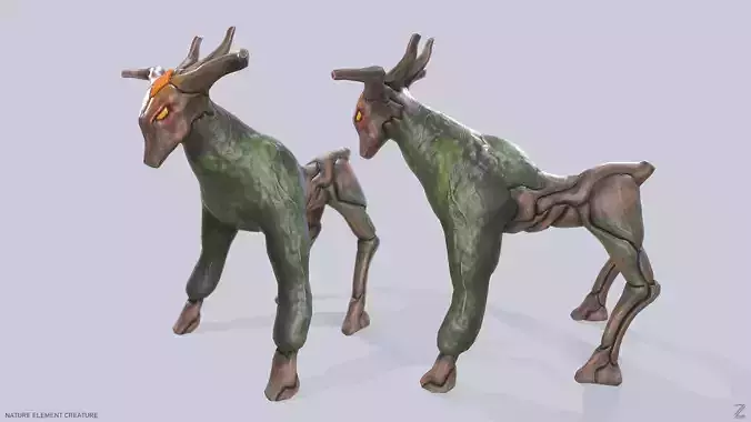 Nature Element Creature Low-poly 3D model