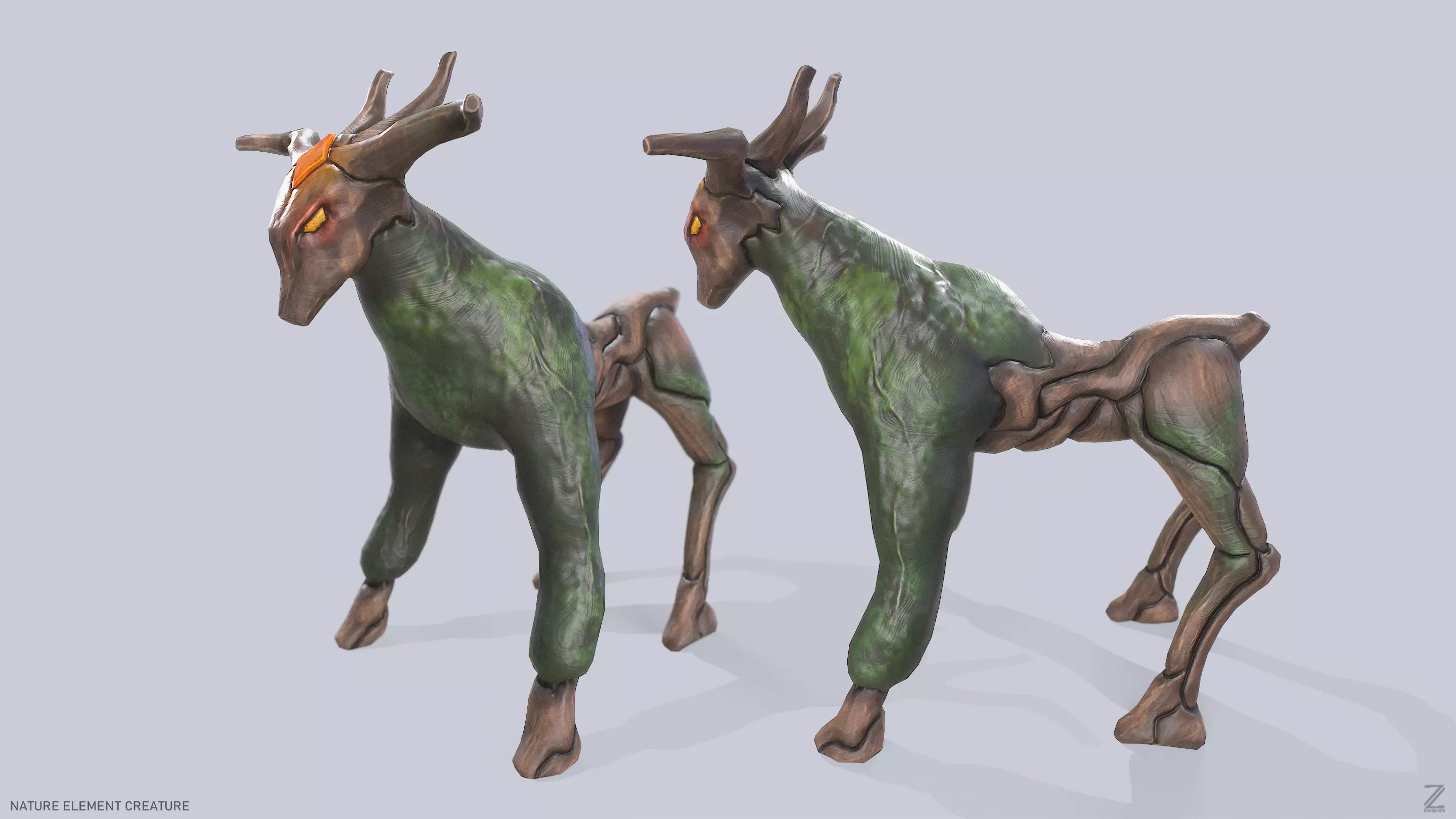 Nature Element Creature Low-poly 3D model_0