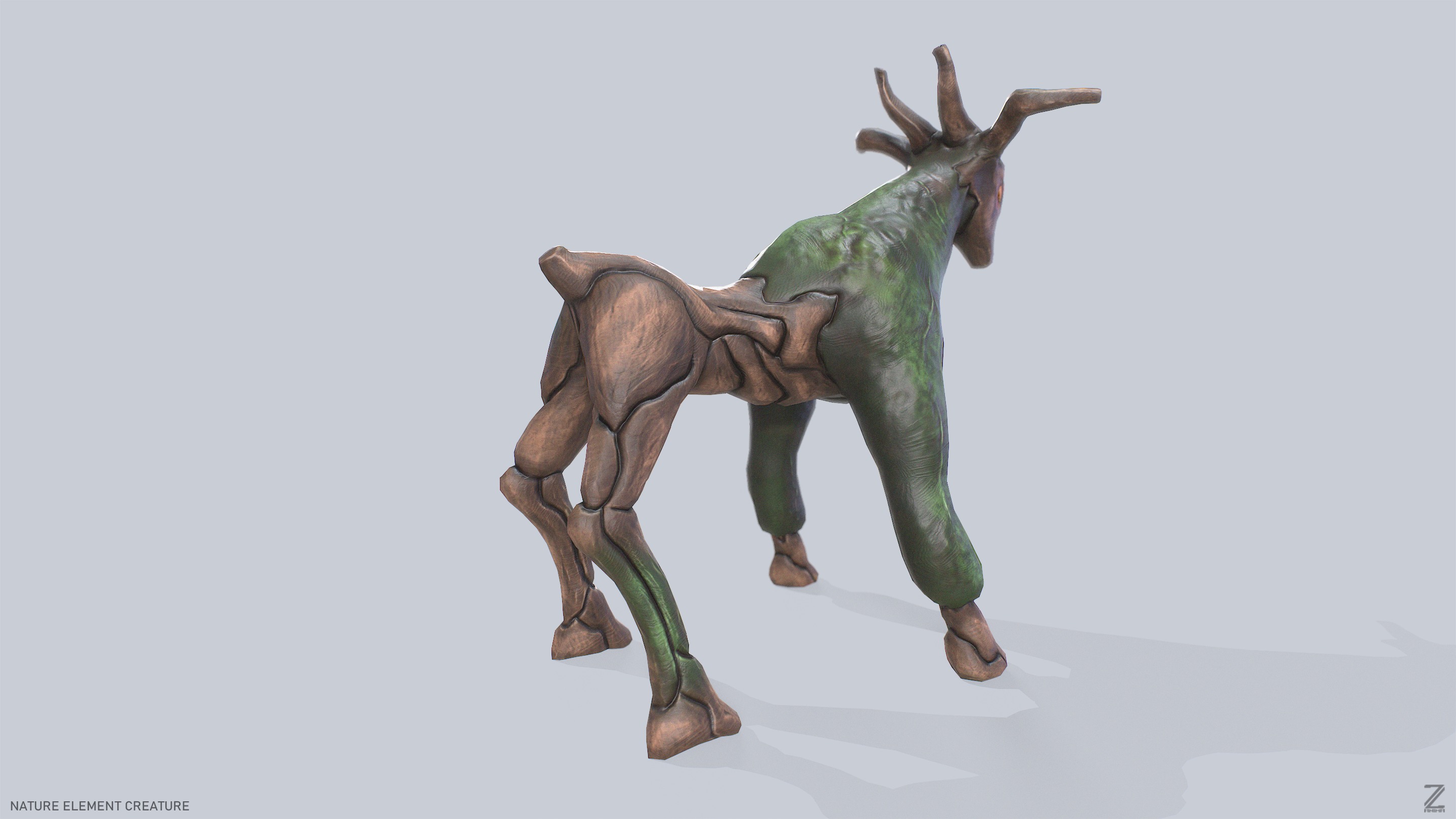 Nature Element Creature Low-poly 3D model_7