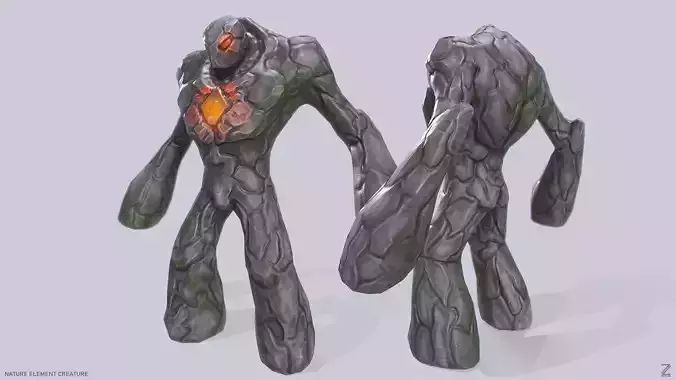 Nature Element Creature Low-poly 3D model