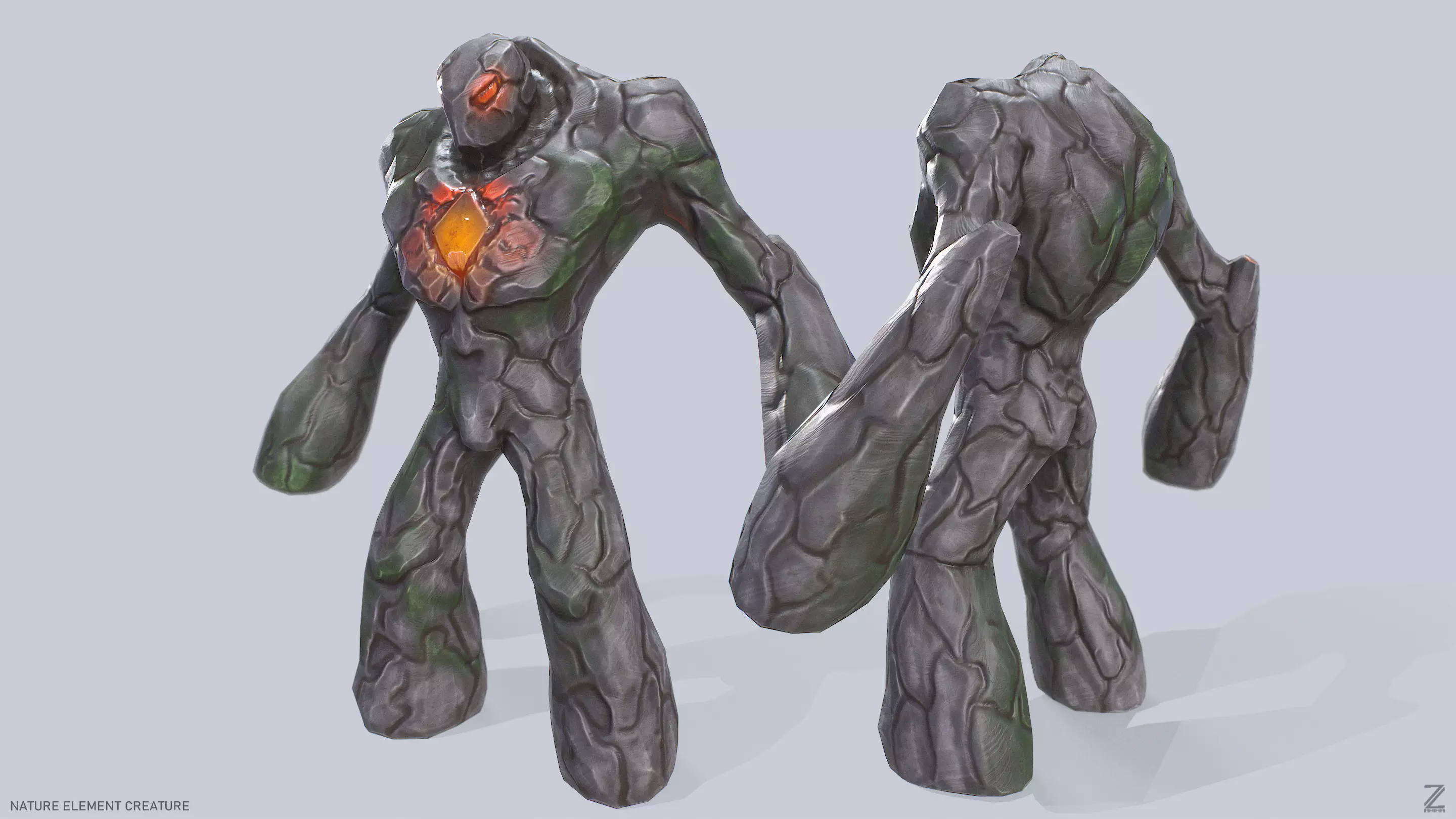 Nature Element Creature Low-poly 3D model