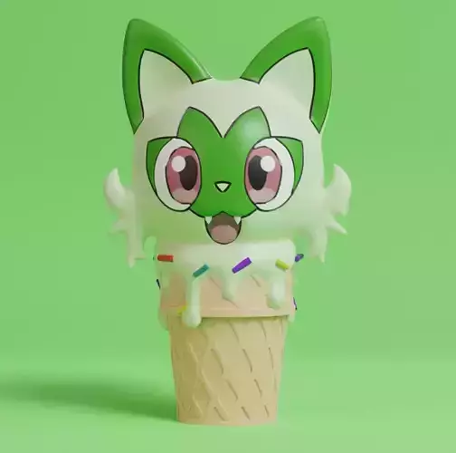 Pokemon - Sprigatito Ice Cream