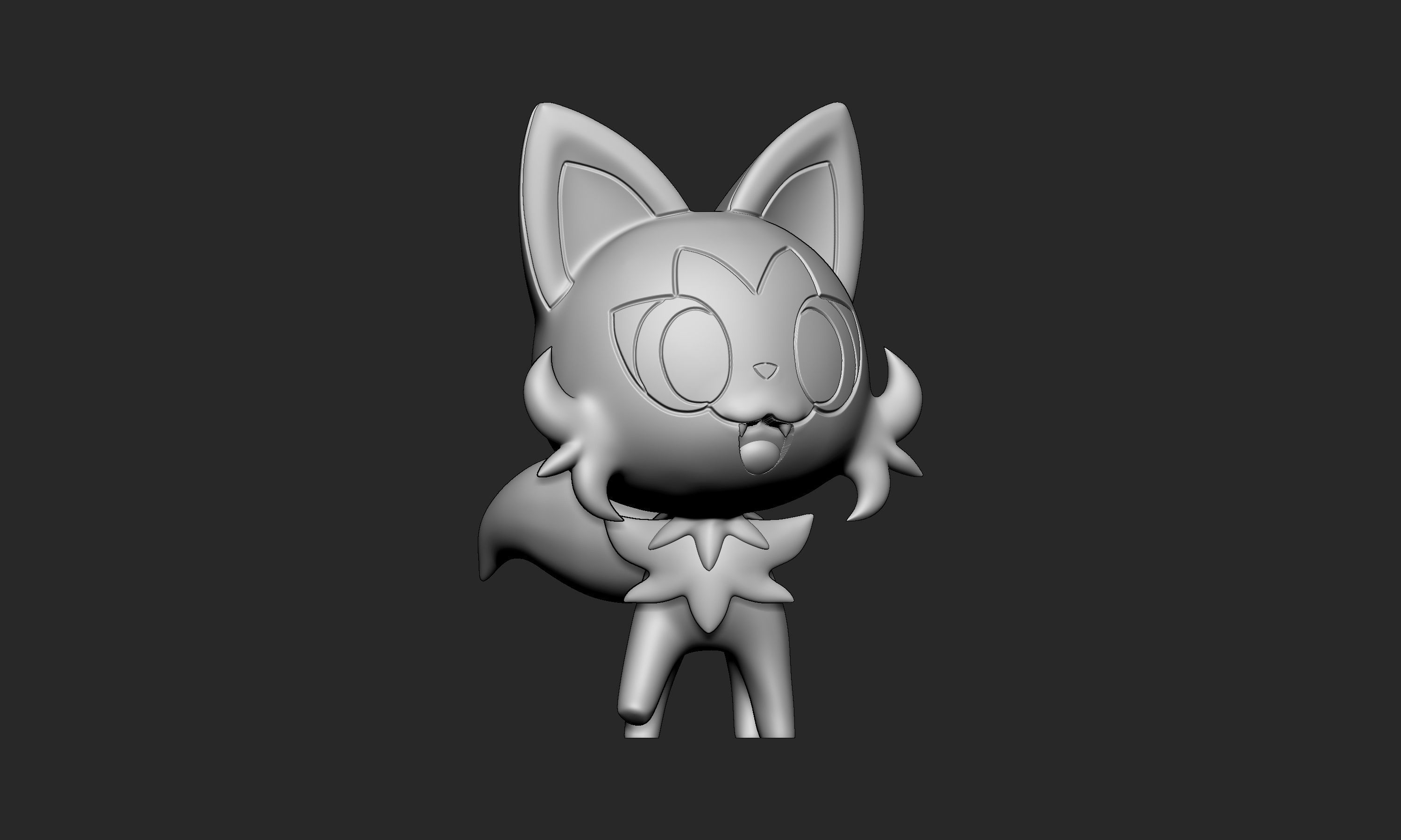 Pokemon - Sprigatito with 2 poses 3D print model_2