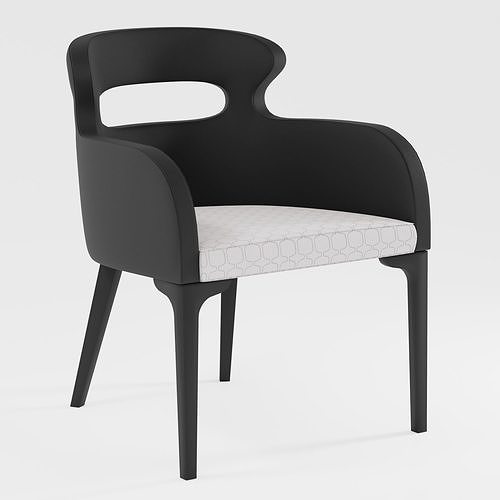 Armchair C12 Low-poly 3D model
