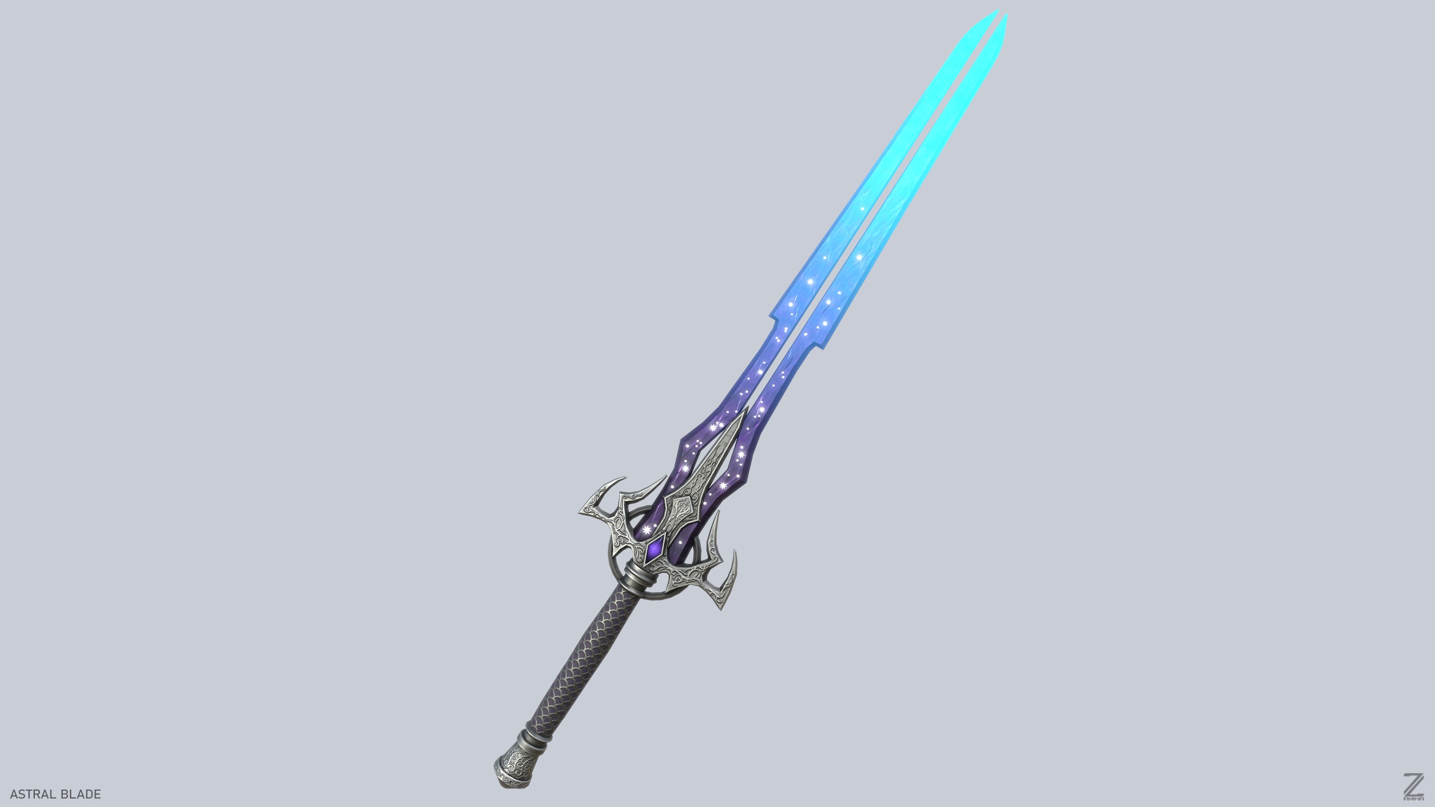 Astral blade Low-poly 3D model_6
