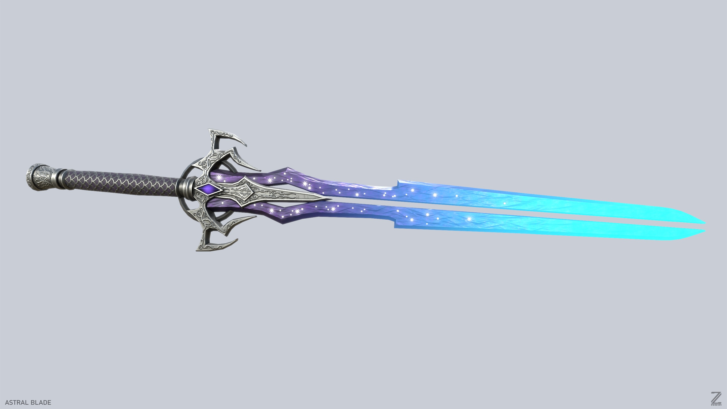 Astral blade Low-poly 3D model_4