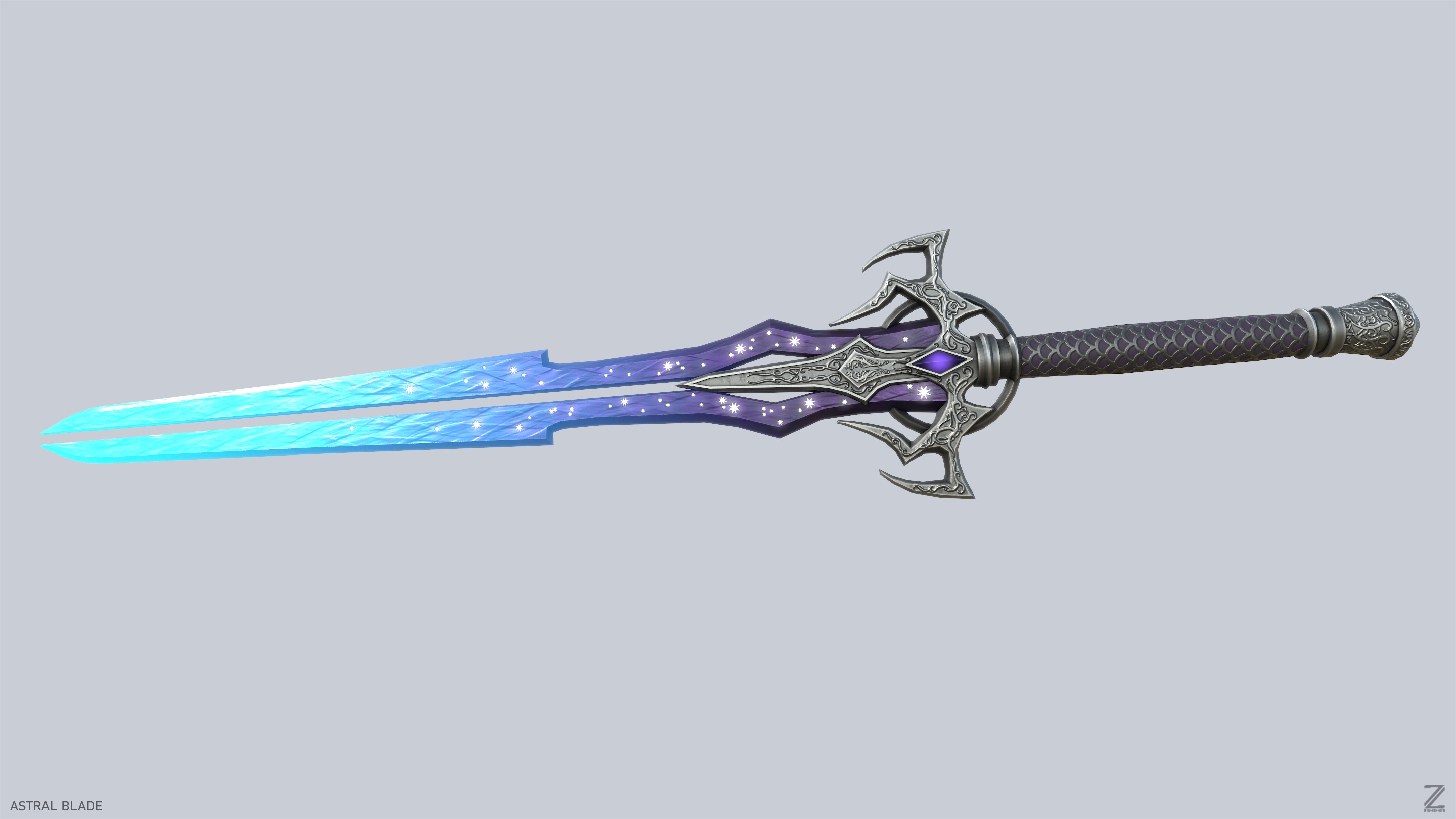 Astral blade Low-poly 3D model_7