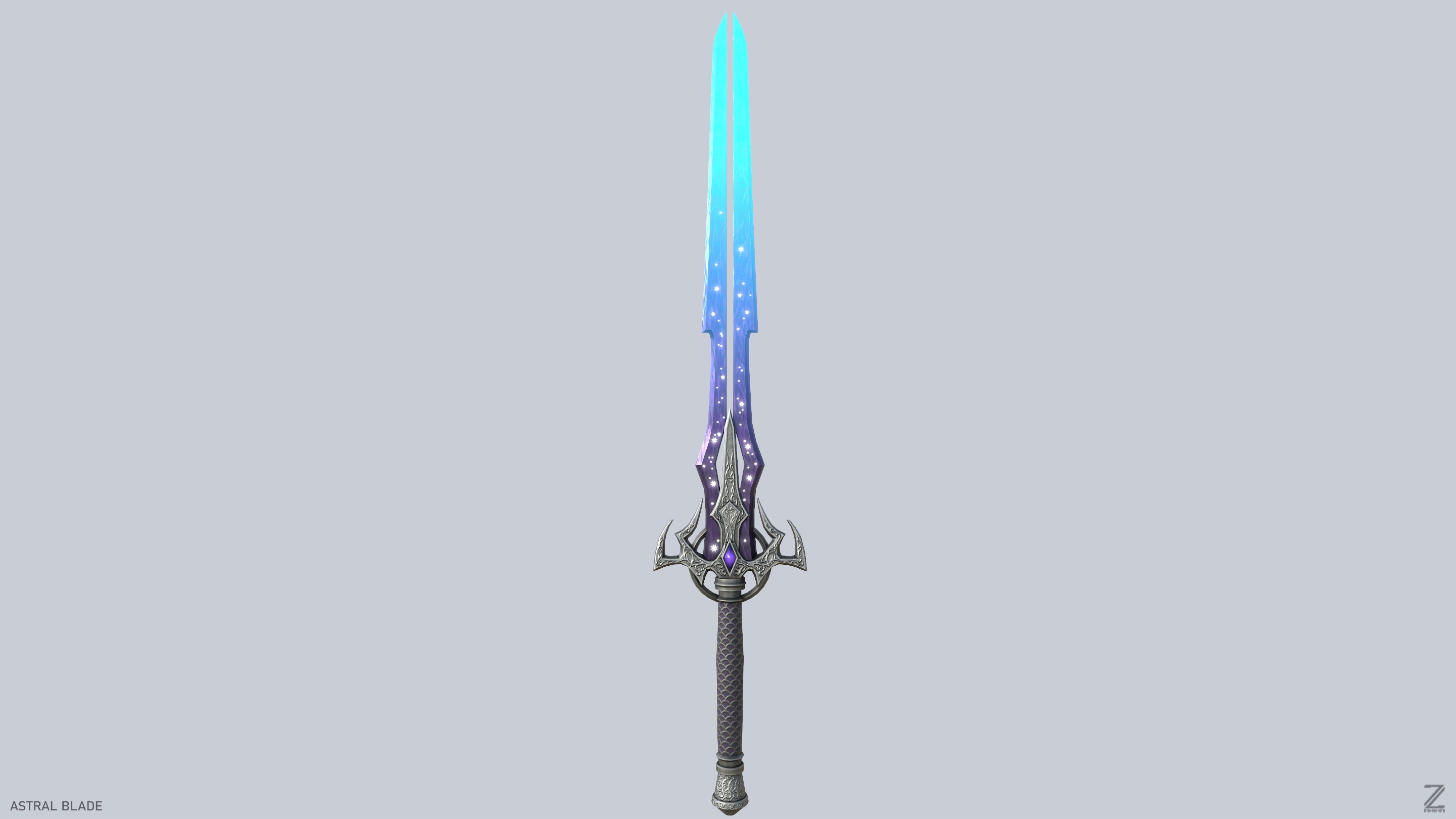 Astral blade Low-poly 3D model_2