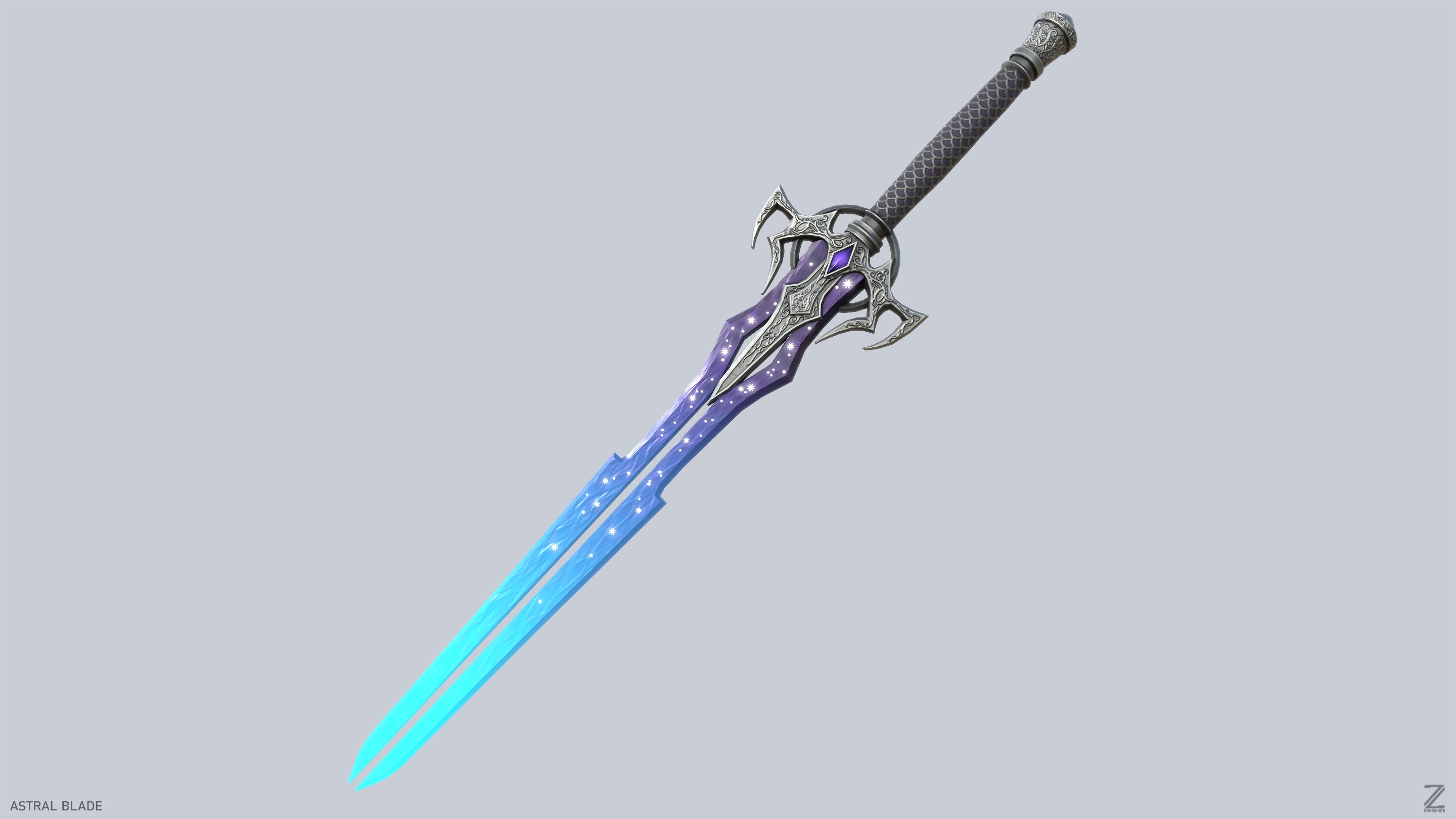 Astral blade Low-poly 3D model_5