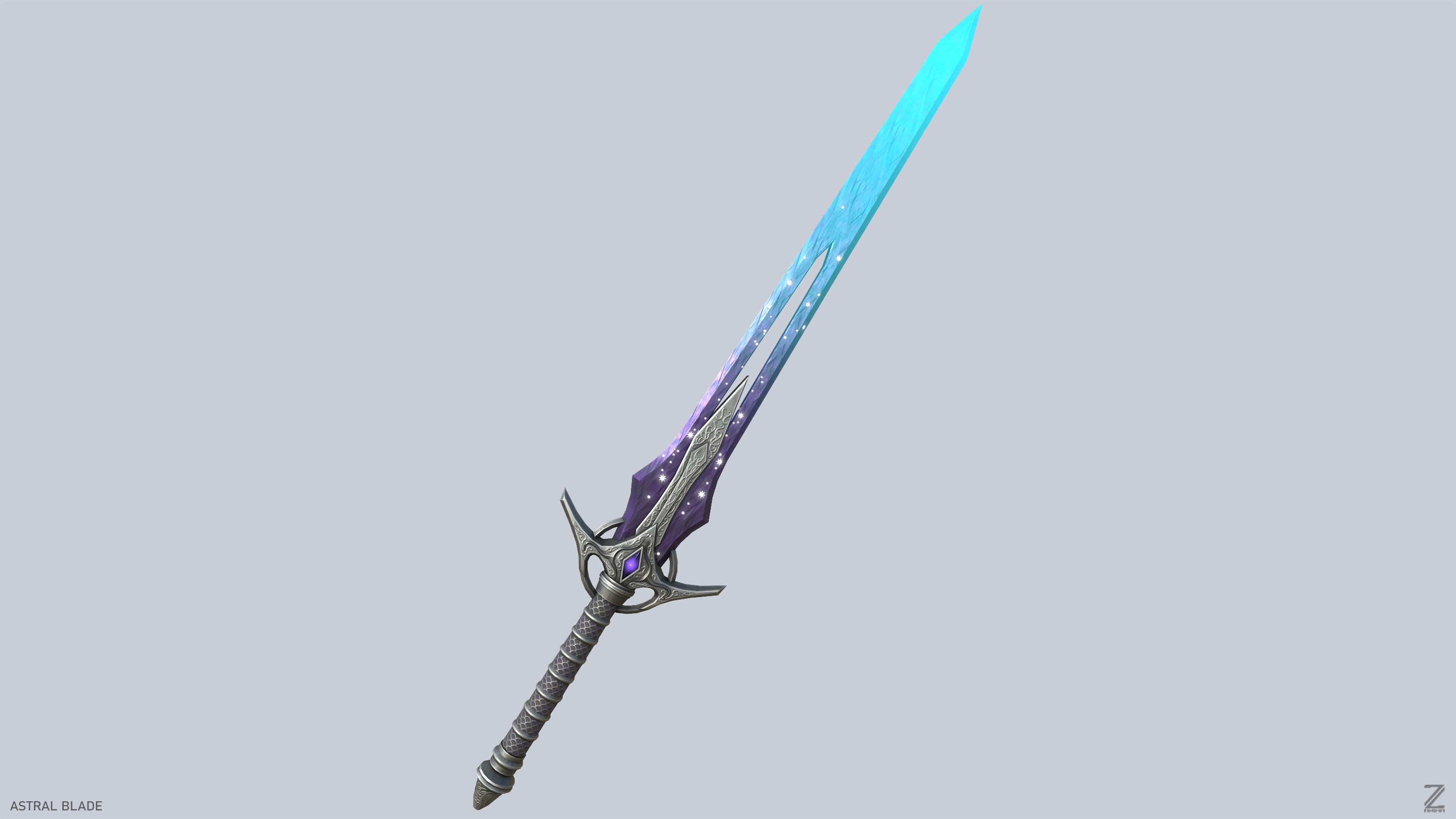 Astral blade Low-poly 3D model_2