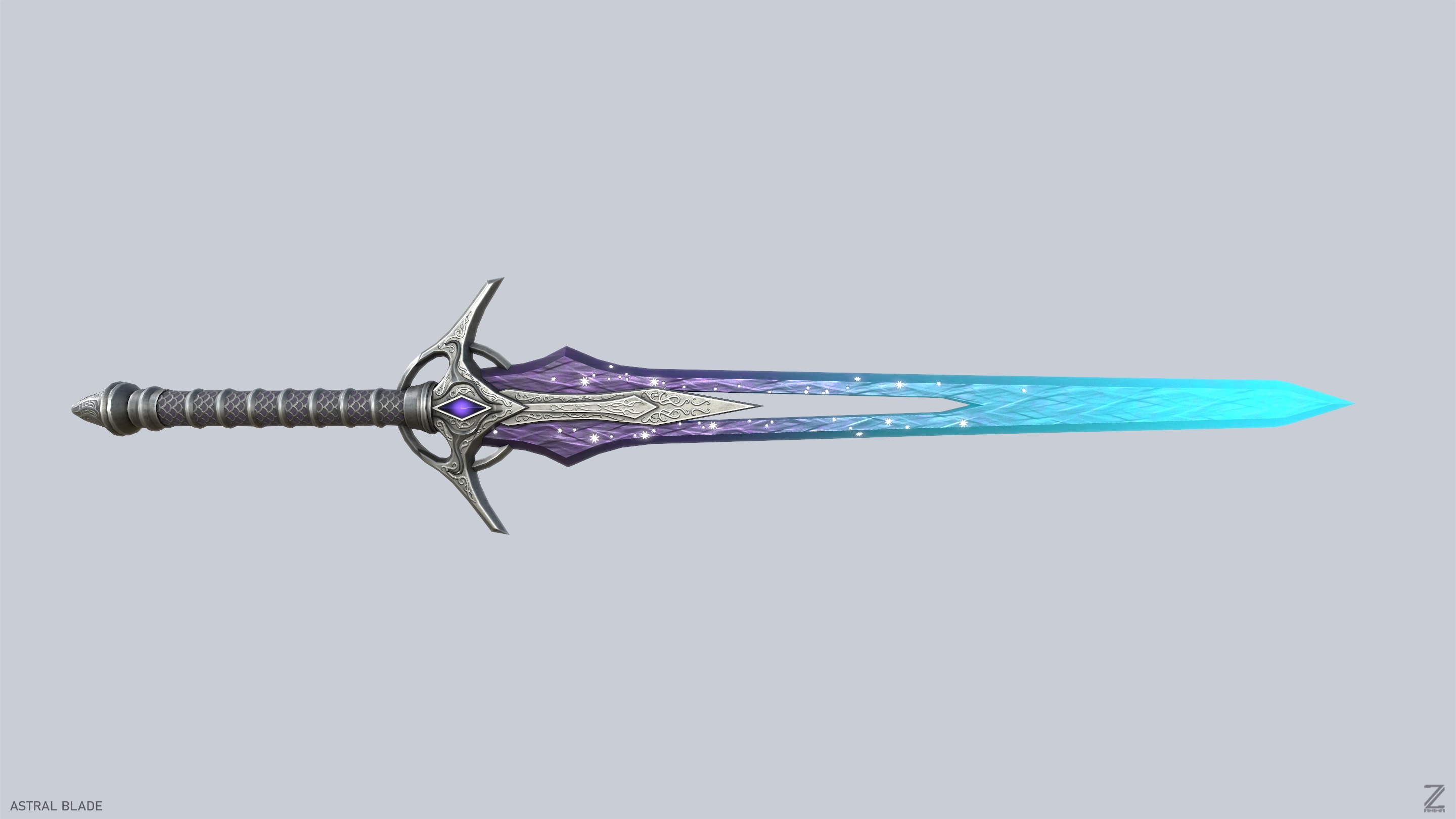 Astral blade Low-poly 3D model_5