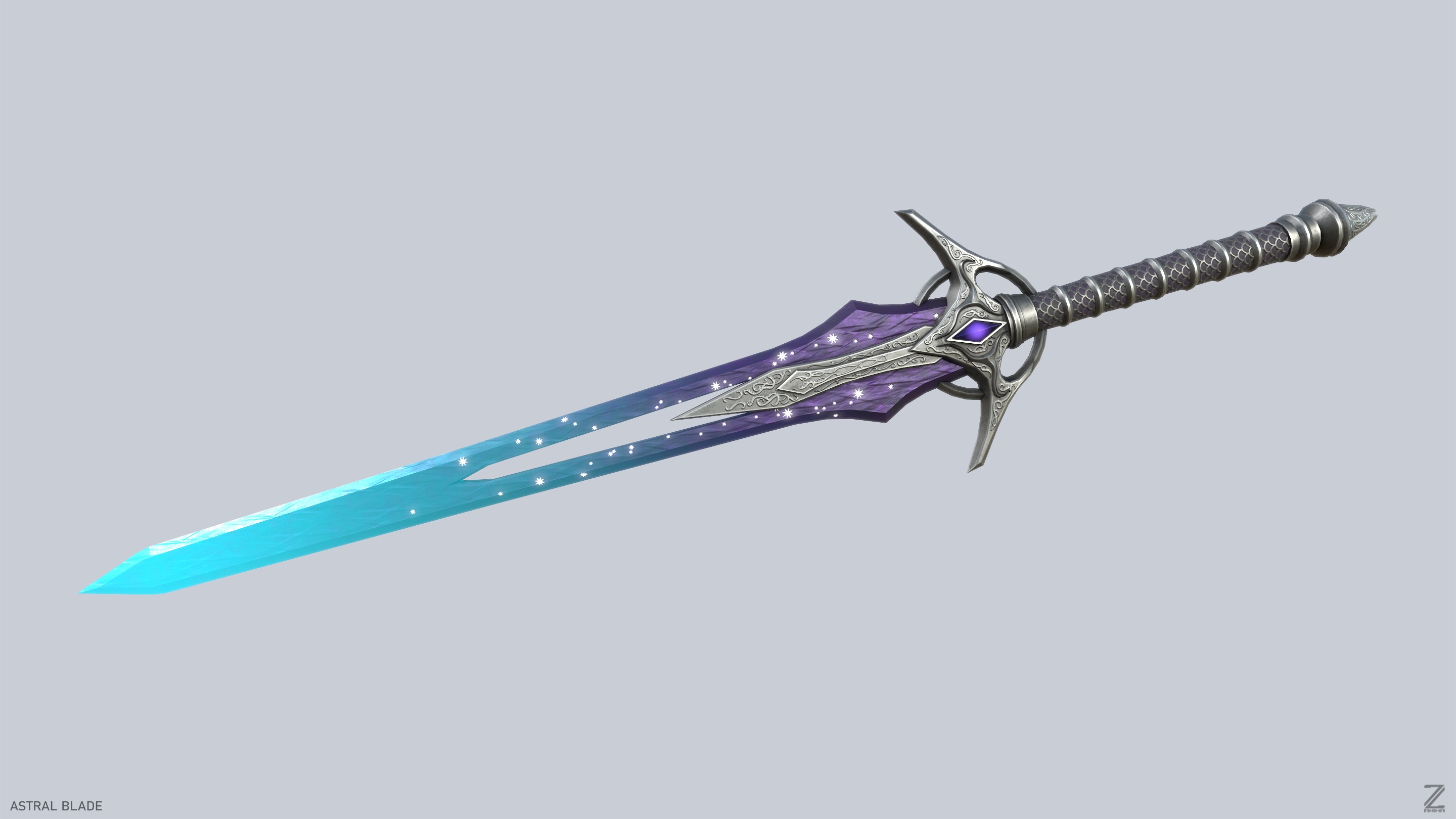 Astral blade Low-poly 3D model_7
