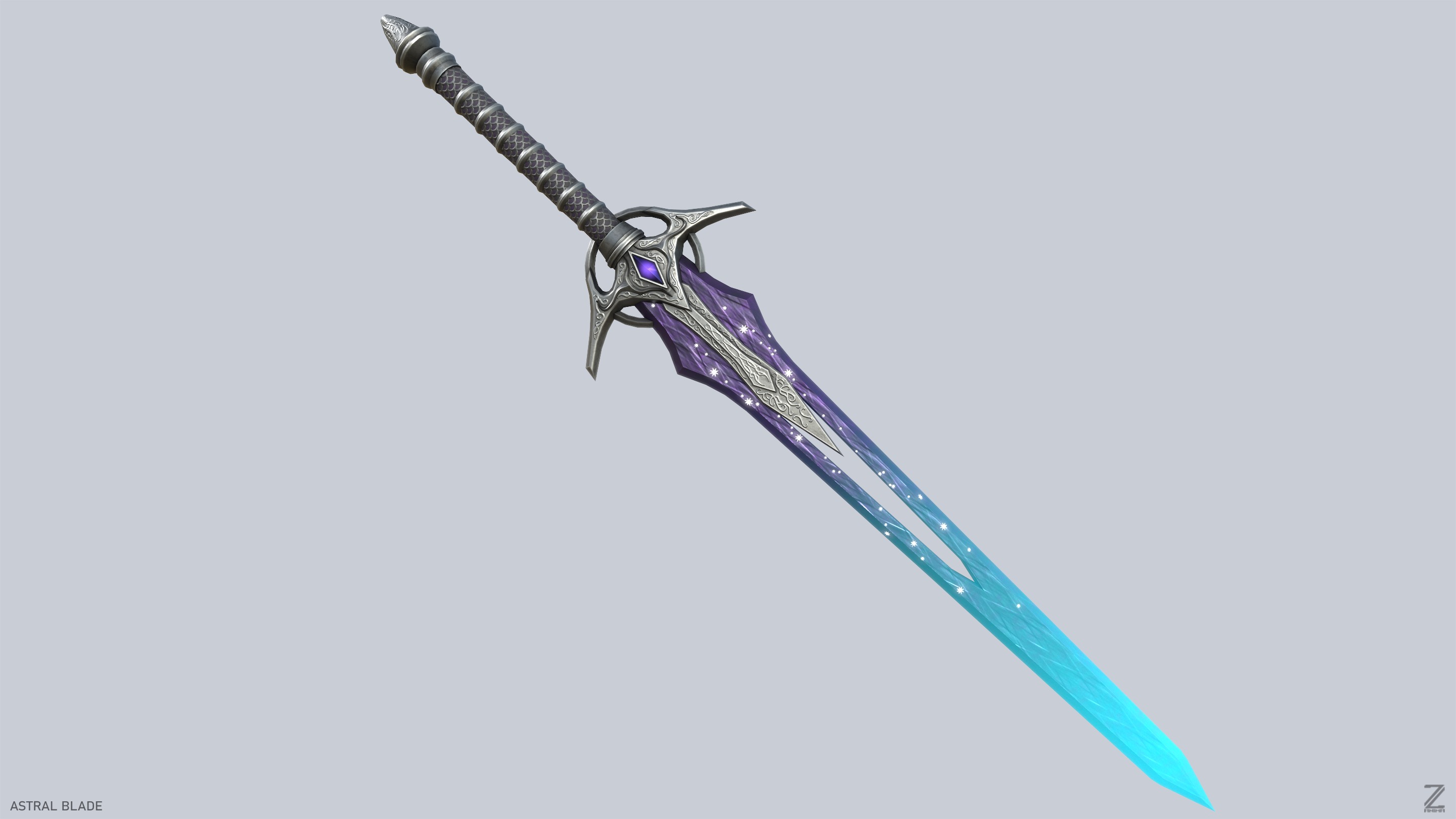 Astral blade Low-poly 3D model_6