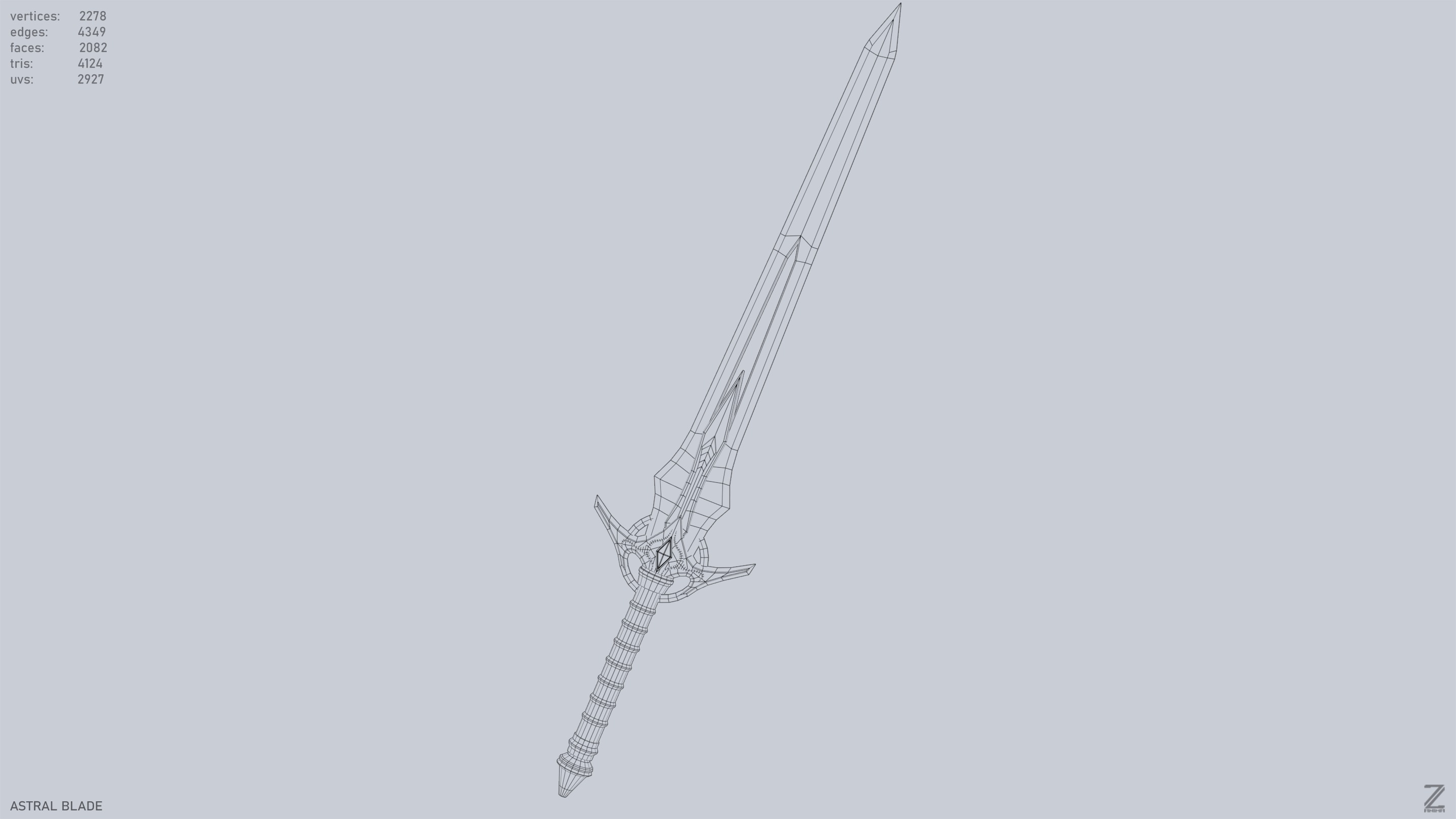 Astral blade Low-poly 3D model_11