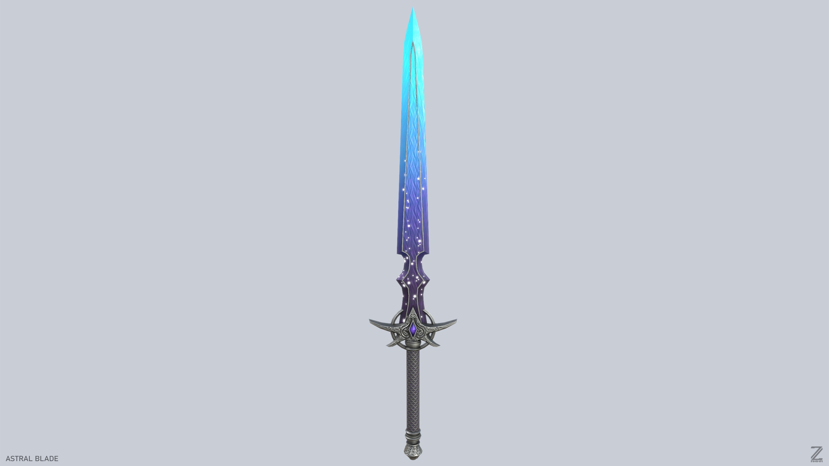 Astral blade Low-poly 3D model_2