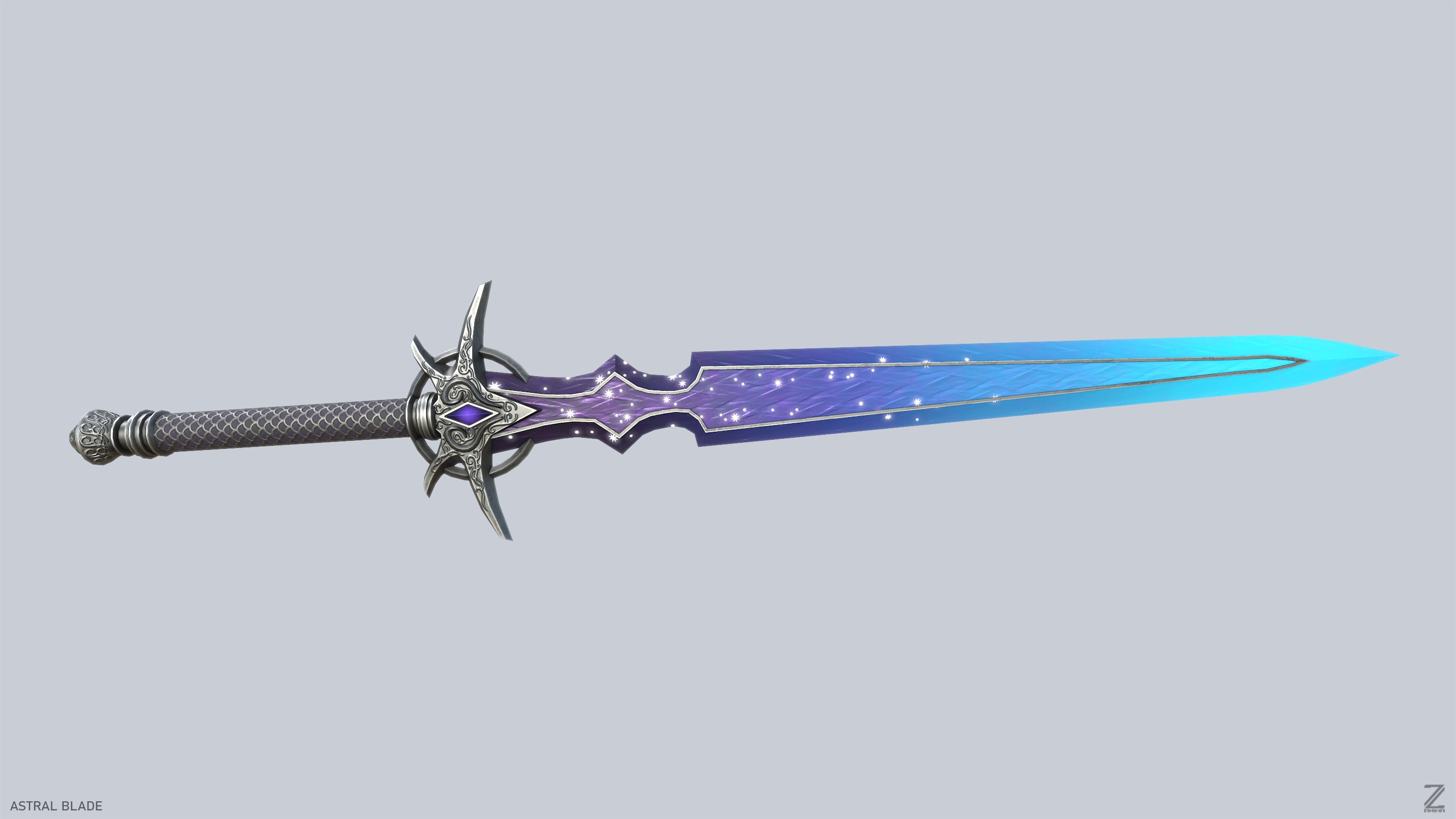 Astral blade Low-poly 3D model_5