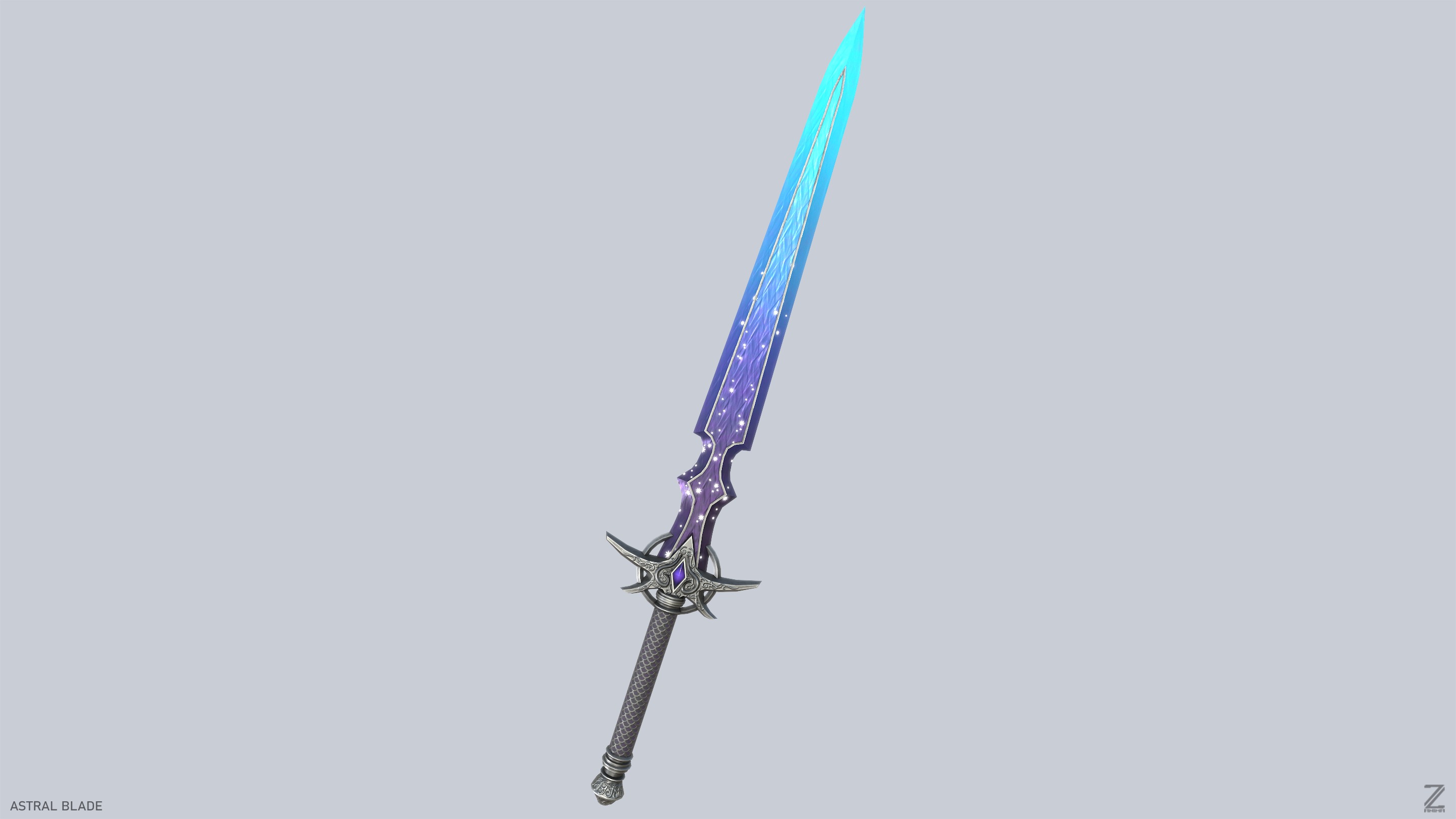Astral blade Low-poly 3D model_4
