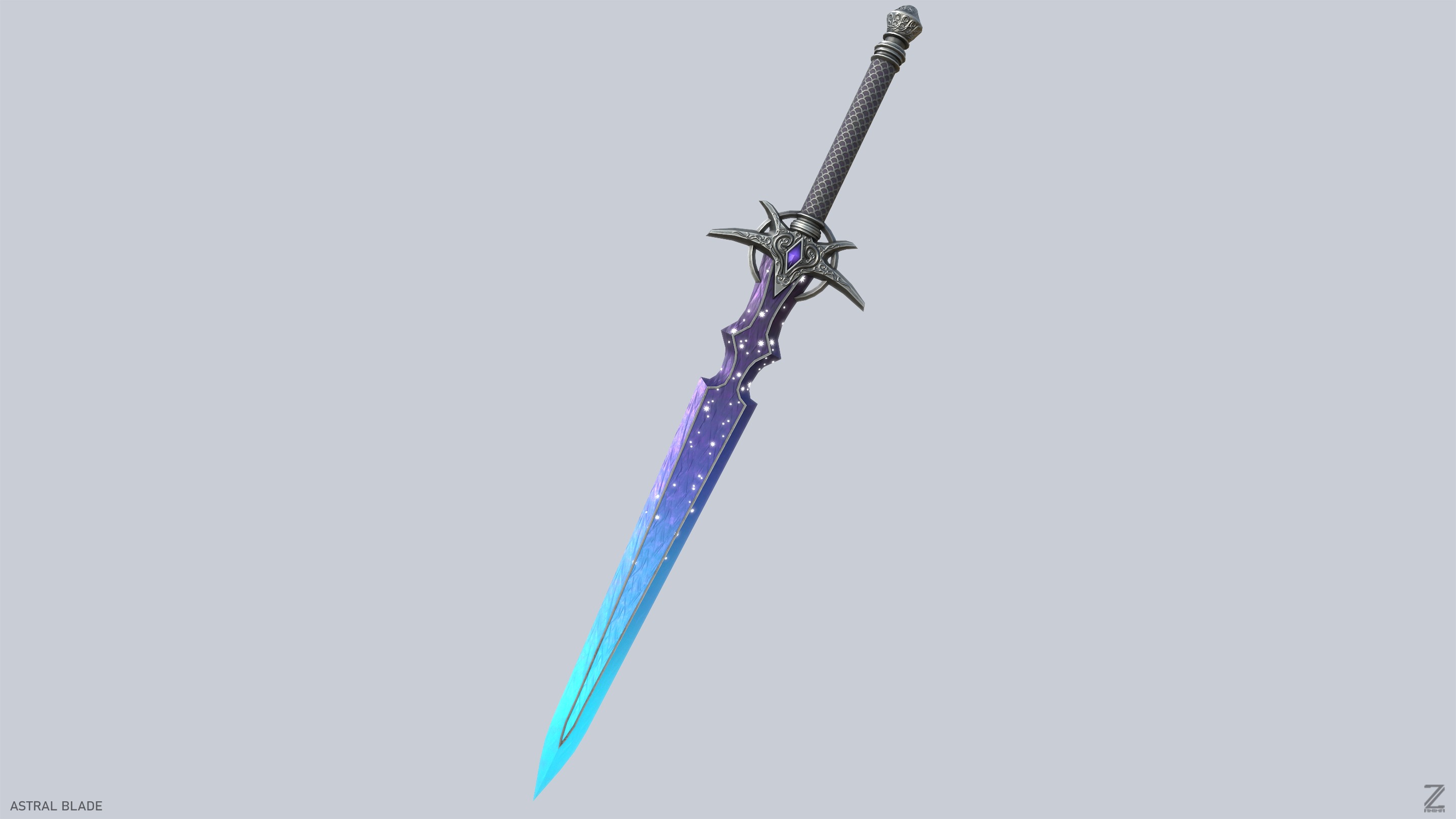 Astral blade Low-poly 3D model_6