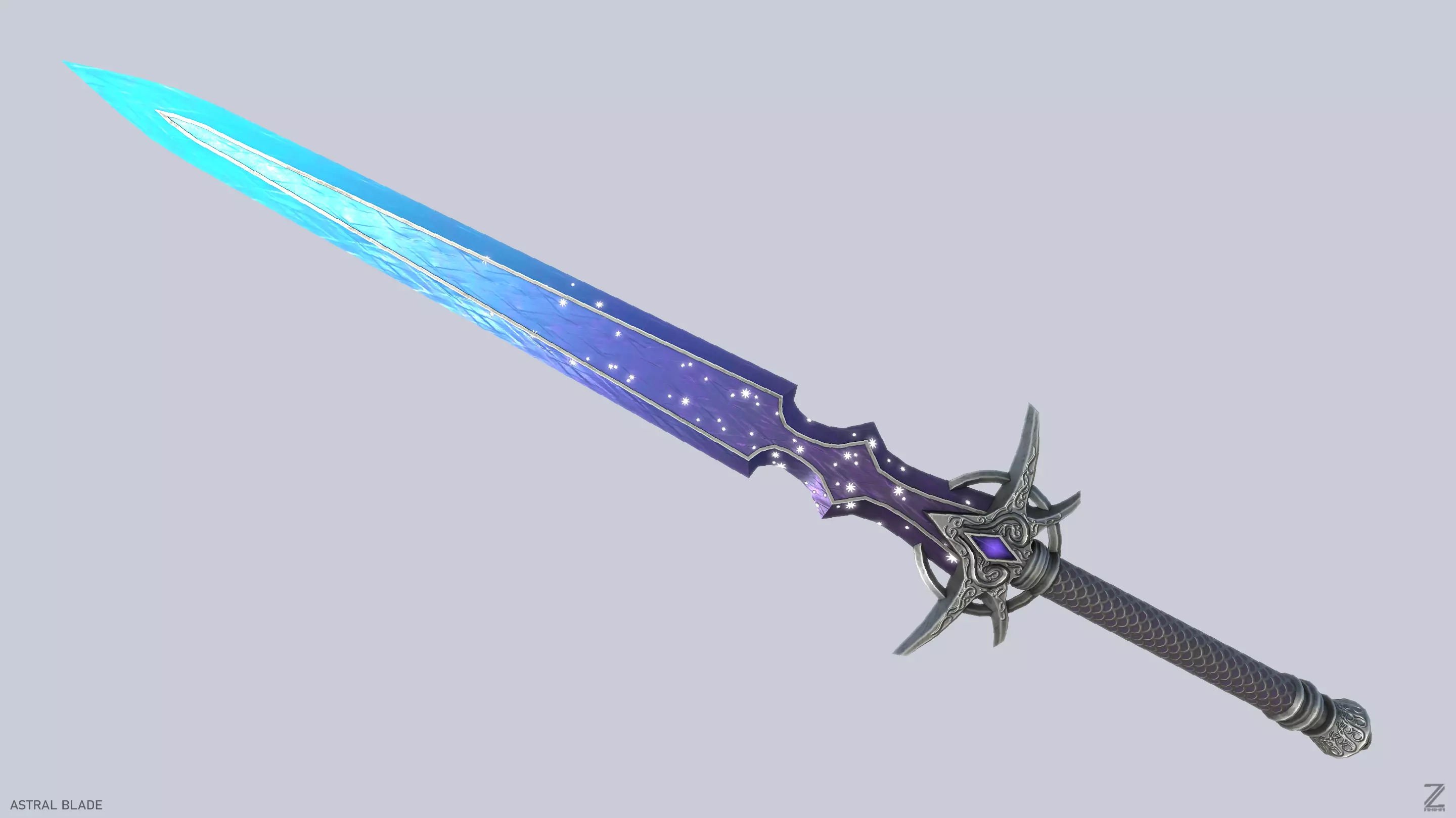 Astral blade Low-poly 3D model_0