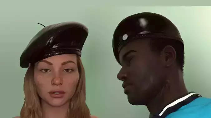 Leather Beret Package 3D model