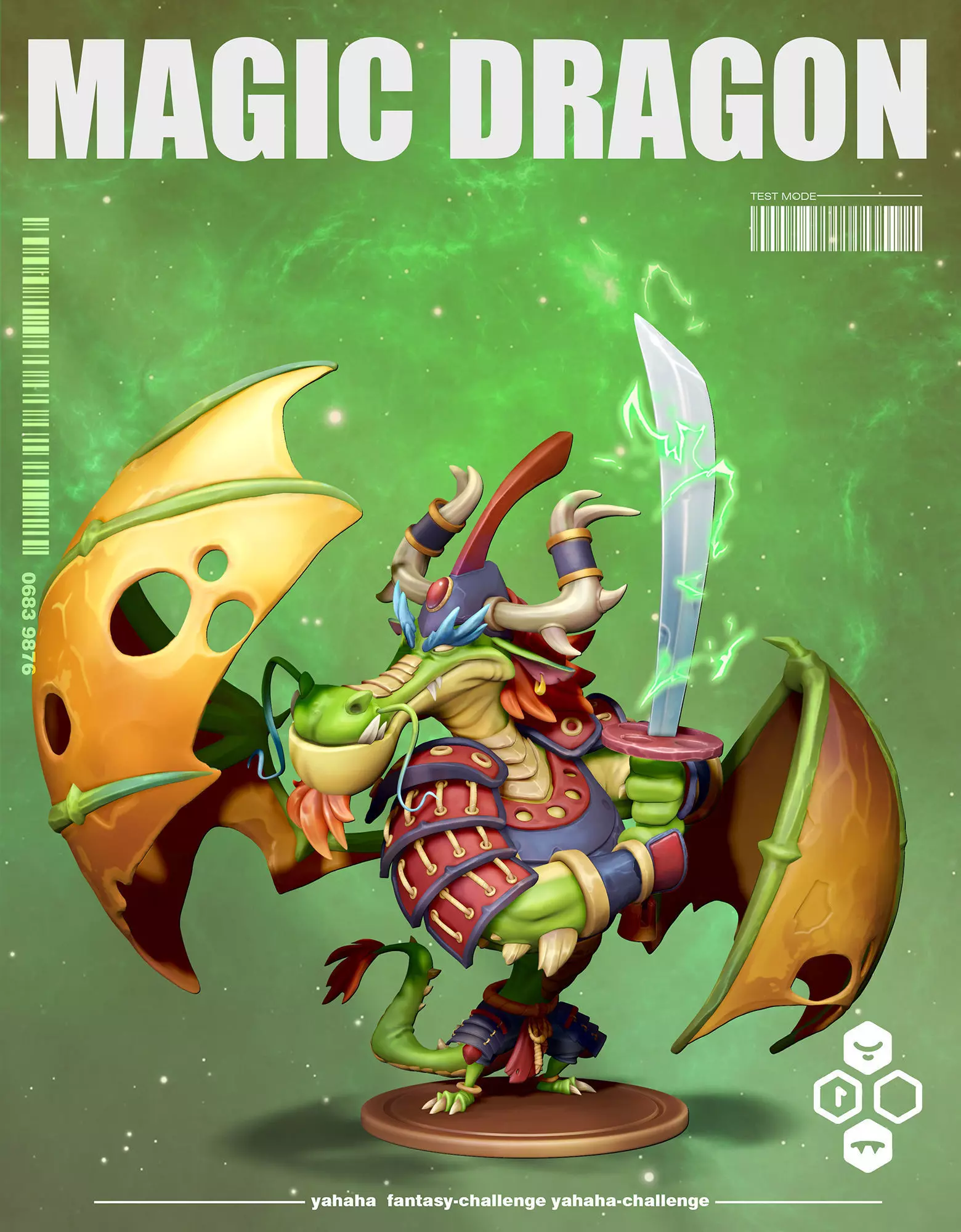 Magic dragon 3D print model_0